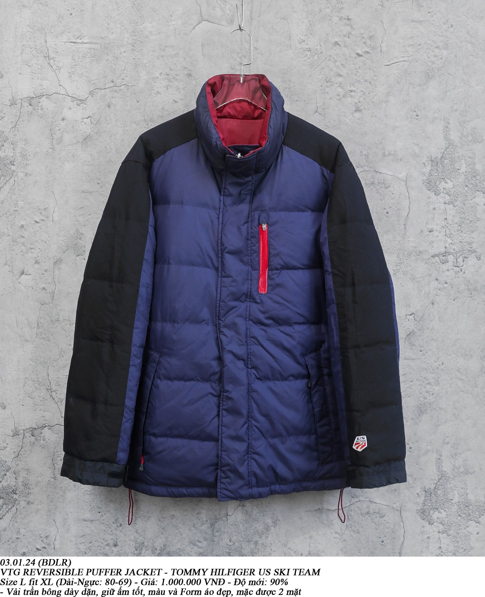 03.01.24 - VTG REVERSIBLE PUFFER JACKET - TOMMY HILFIGER US SKI TEAM