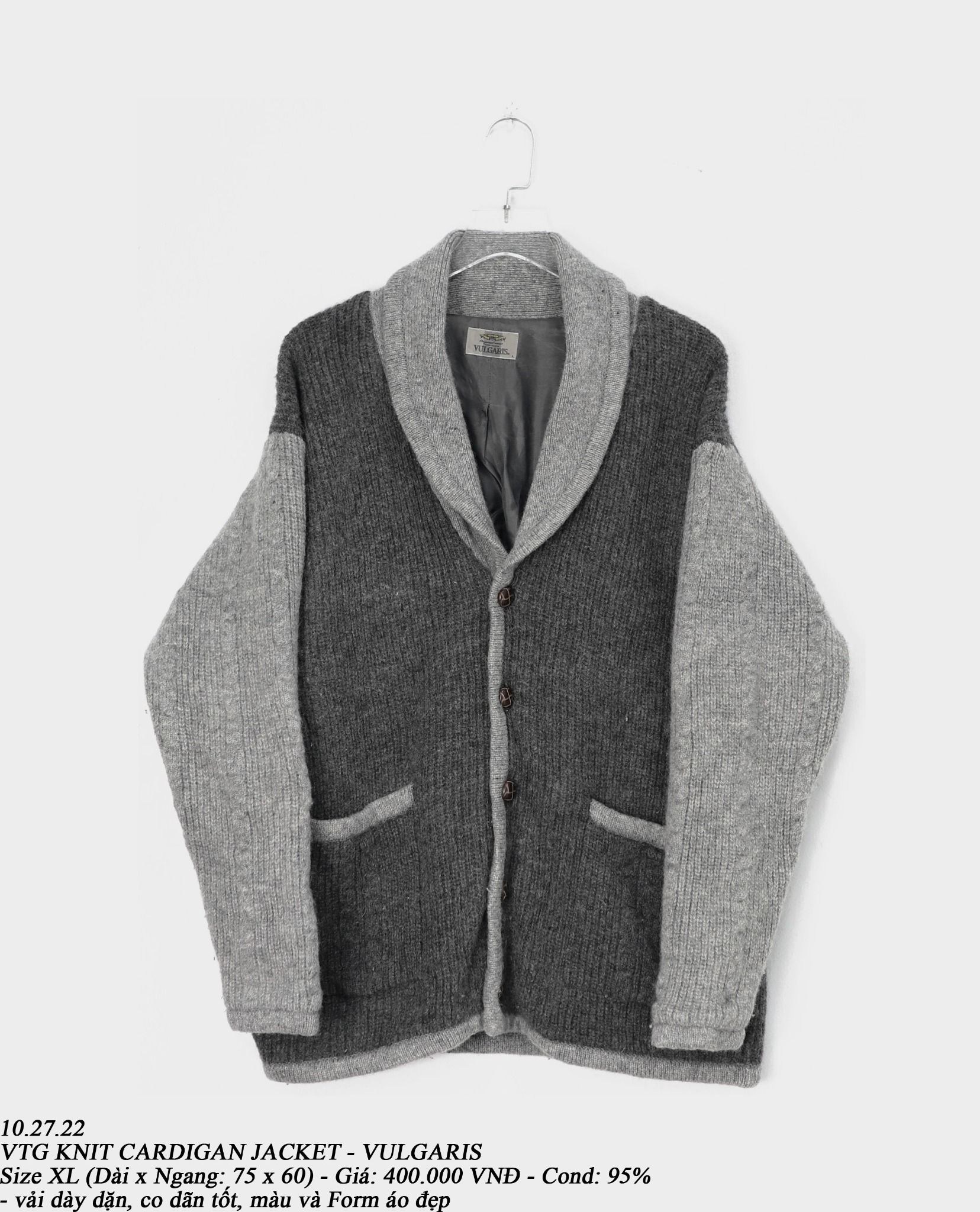 10.27.22 - VTG KNIT CARDIGAN JACKET - VULGARIS
