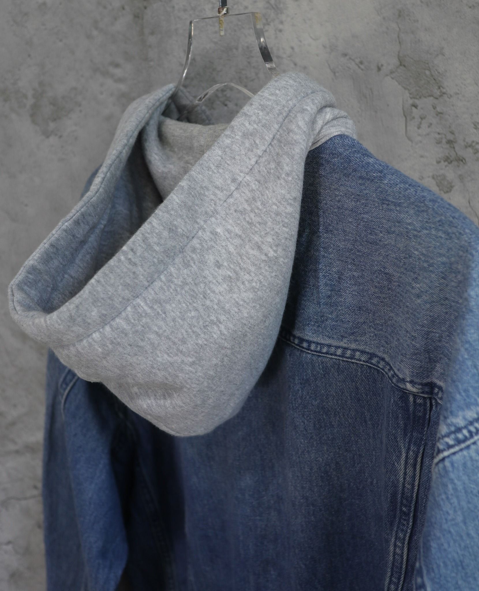 10.12.23 - VTG CROPPED HOODED DENIM JACKET - GU BY UNIQLO