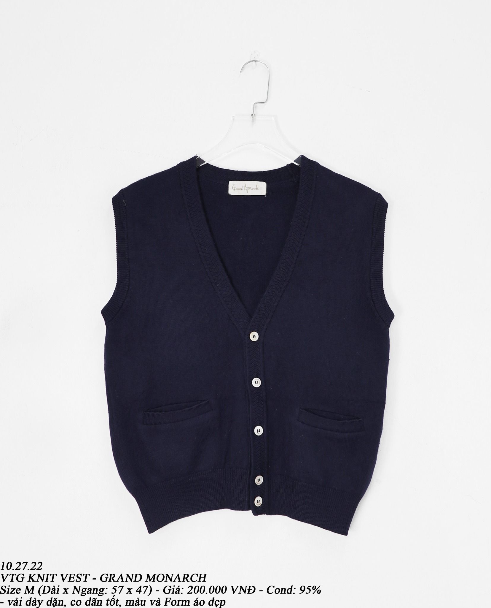 10.27.22 - VTG KNIT VEST - GRAND MONARCH