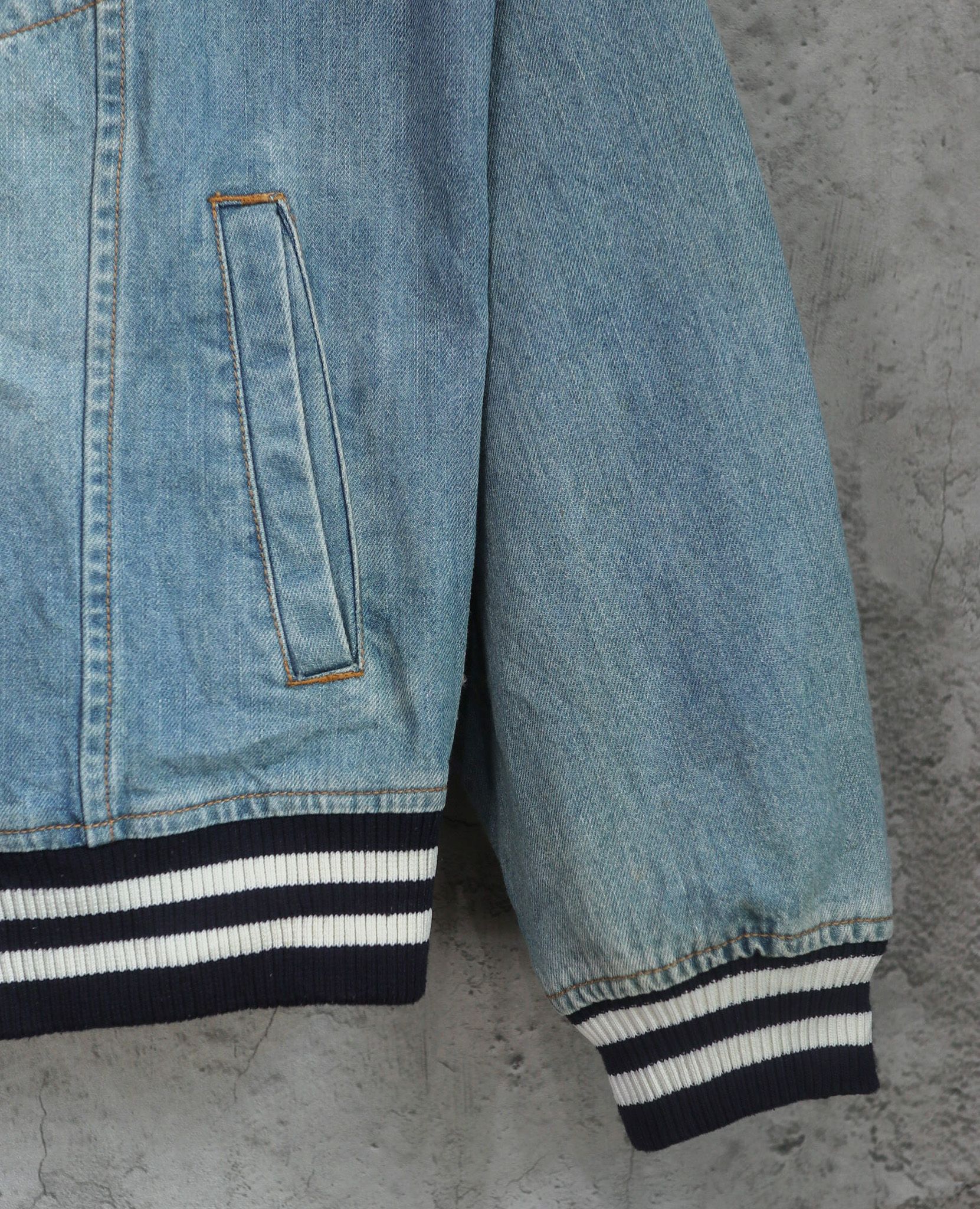 10.12.23 - VTG BASEBALL DENIM JACKET - BROWNY VINTAGE