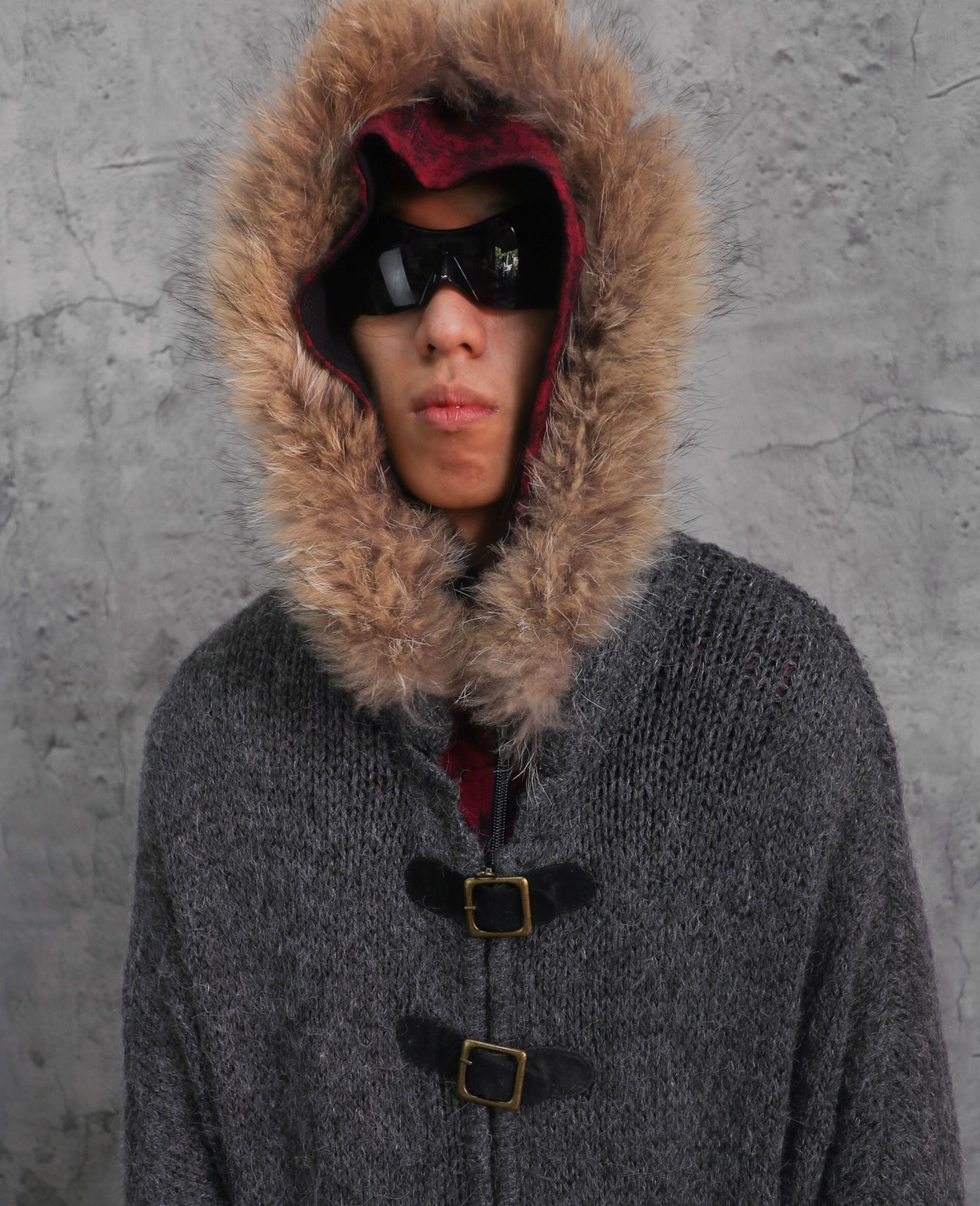 02.23.24 - VTG KNIT PONCHO JACKET - TRANNA