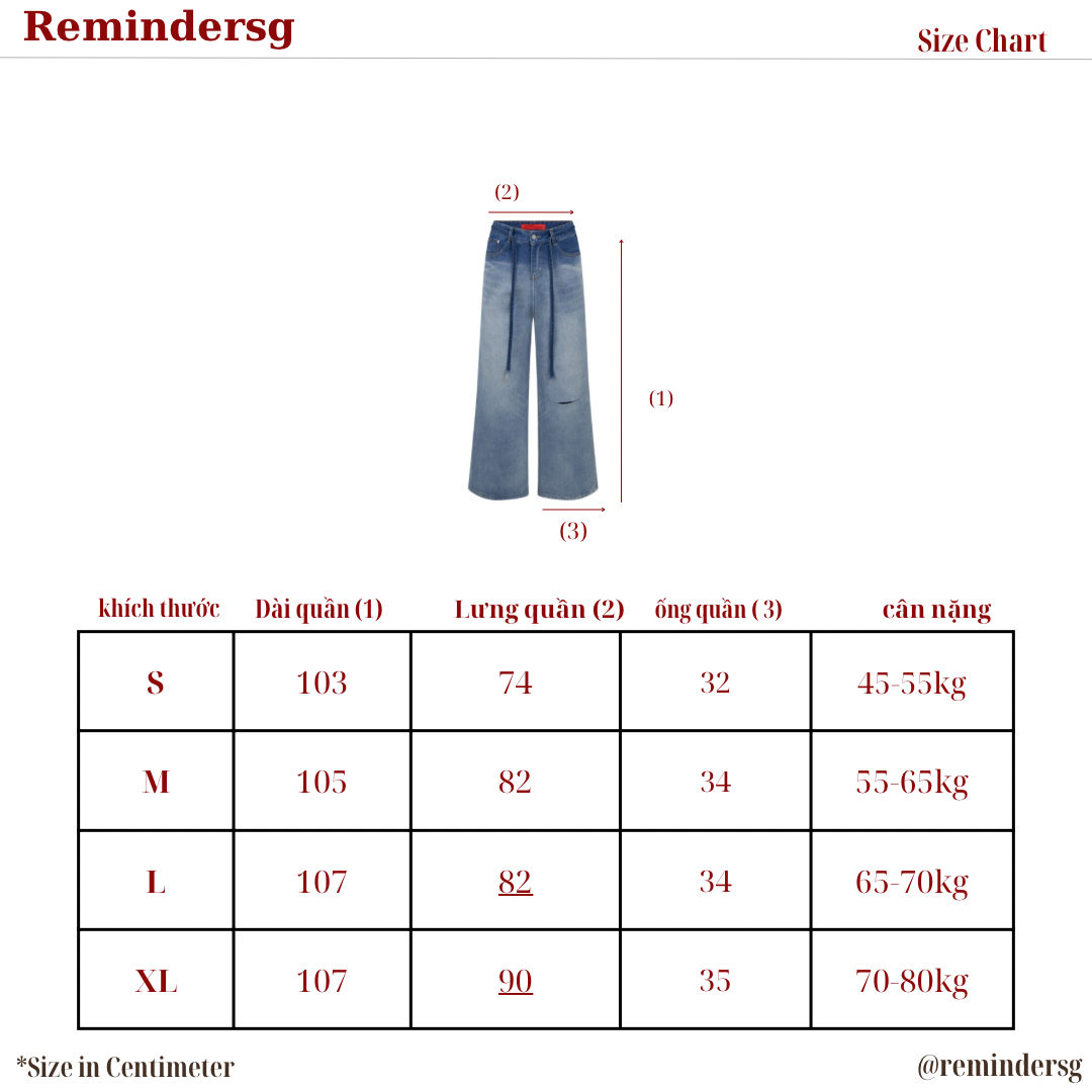 QUẦN JEAN REMINDER ‘ BASIC ‘ MÀU XANH DÀI SẢN PHẨM CHÍNH HÃNG