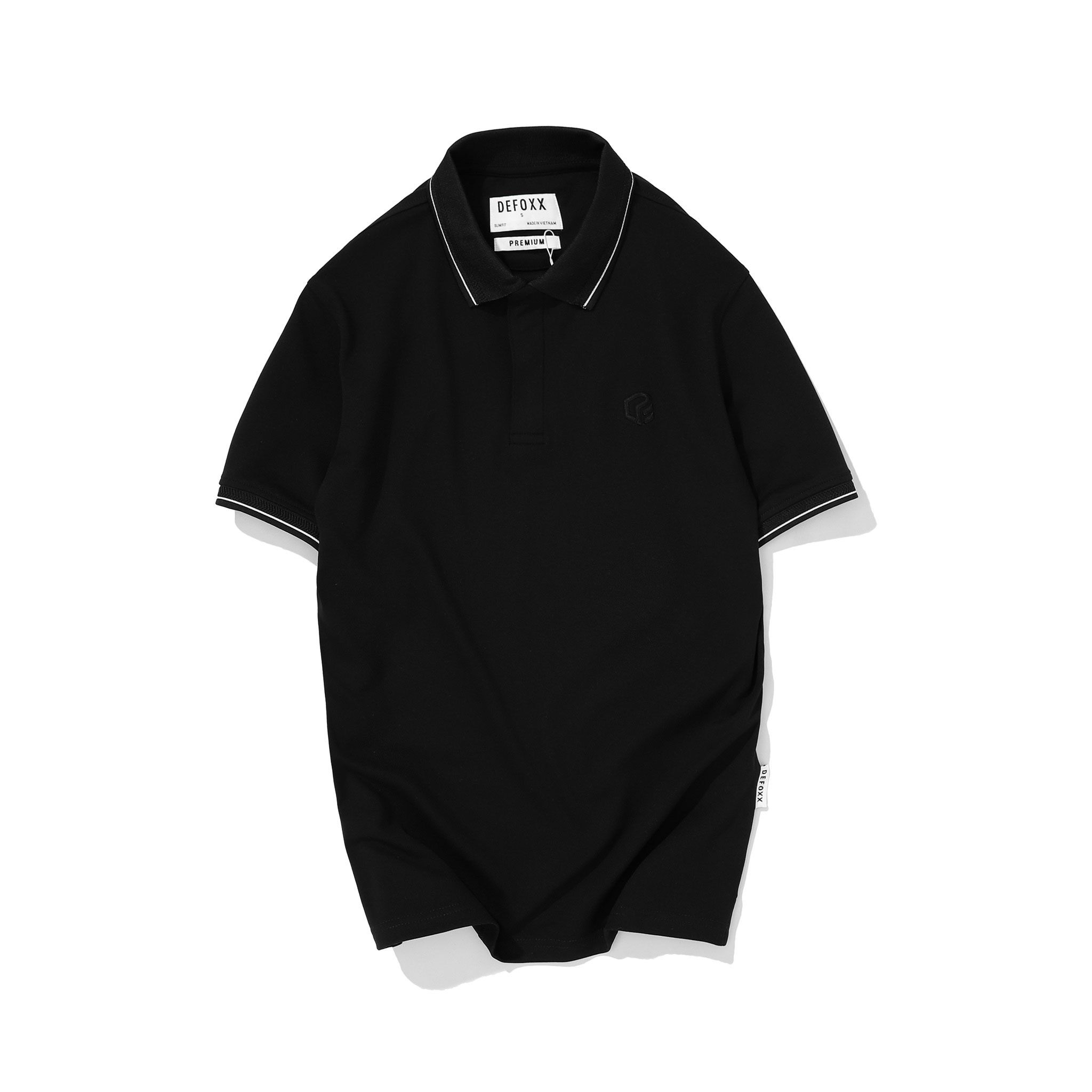 Polo DEFOXX Bo Dệt Phối Viền