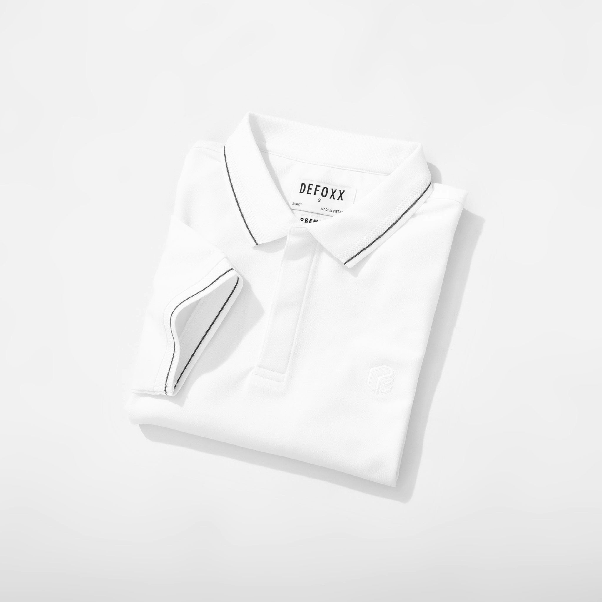 Polo DEFOXX Bo Dệt Phối Viền