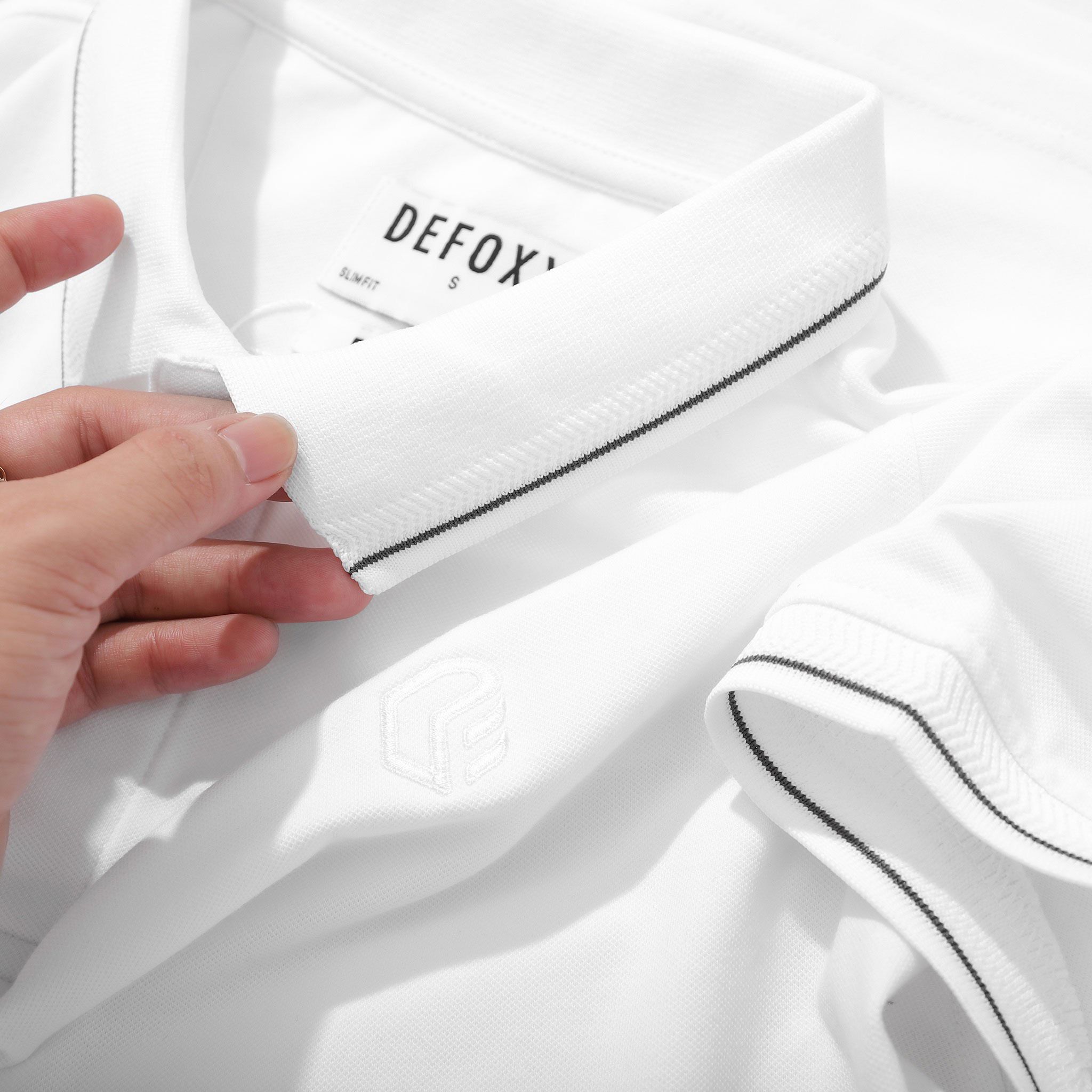 Polo DEFOXX Bo Dệt Phối Viền