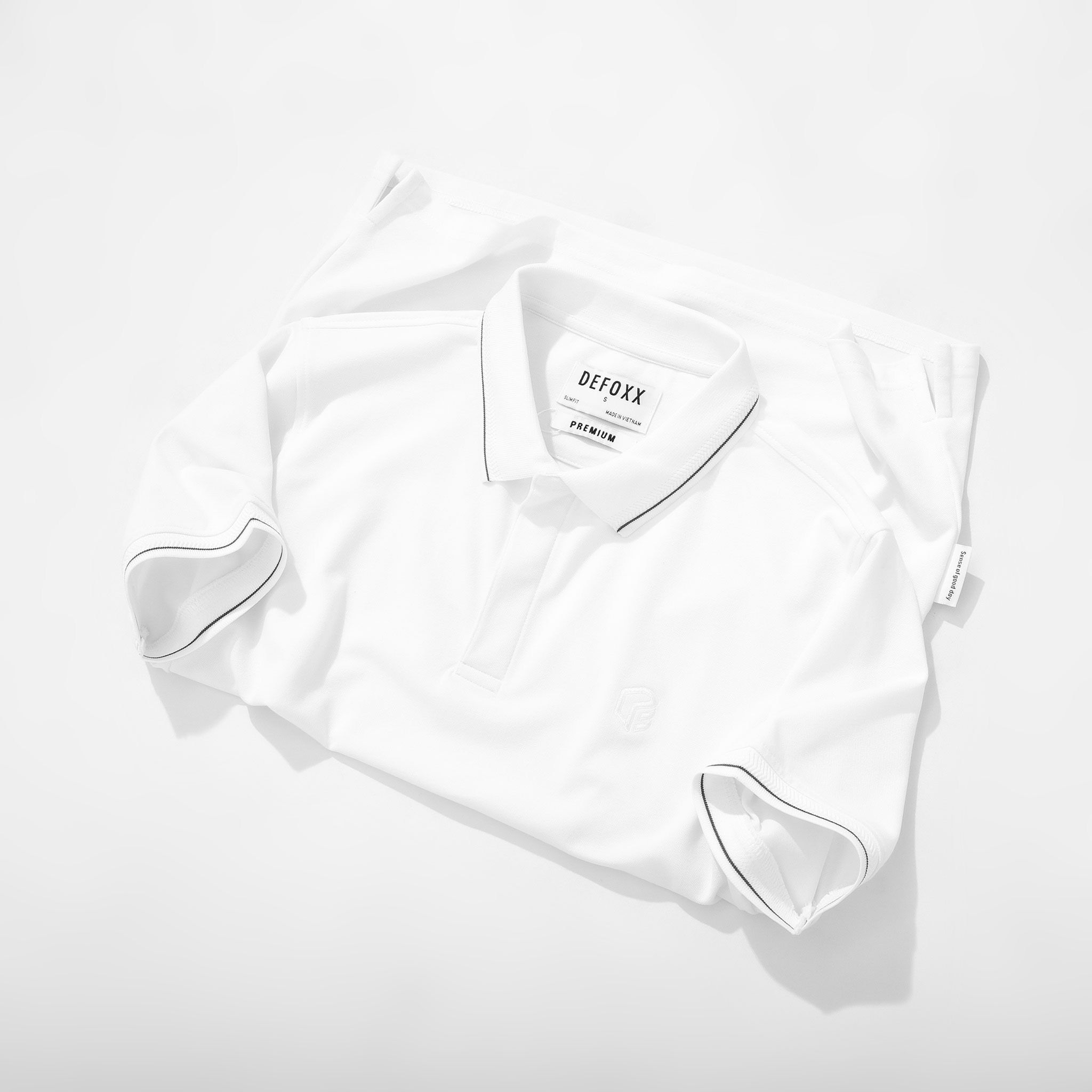Polo DEFOXX Bo Dệt Phối Viền