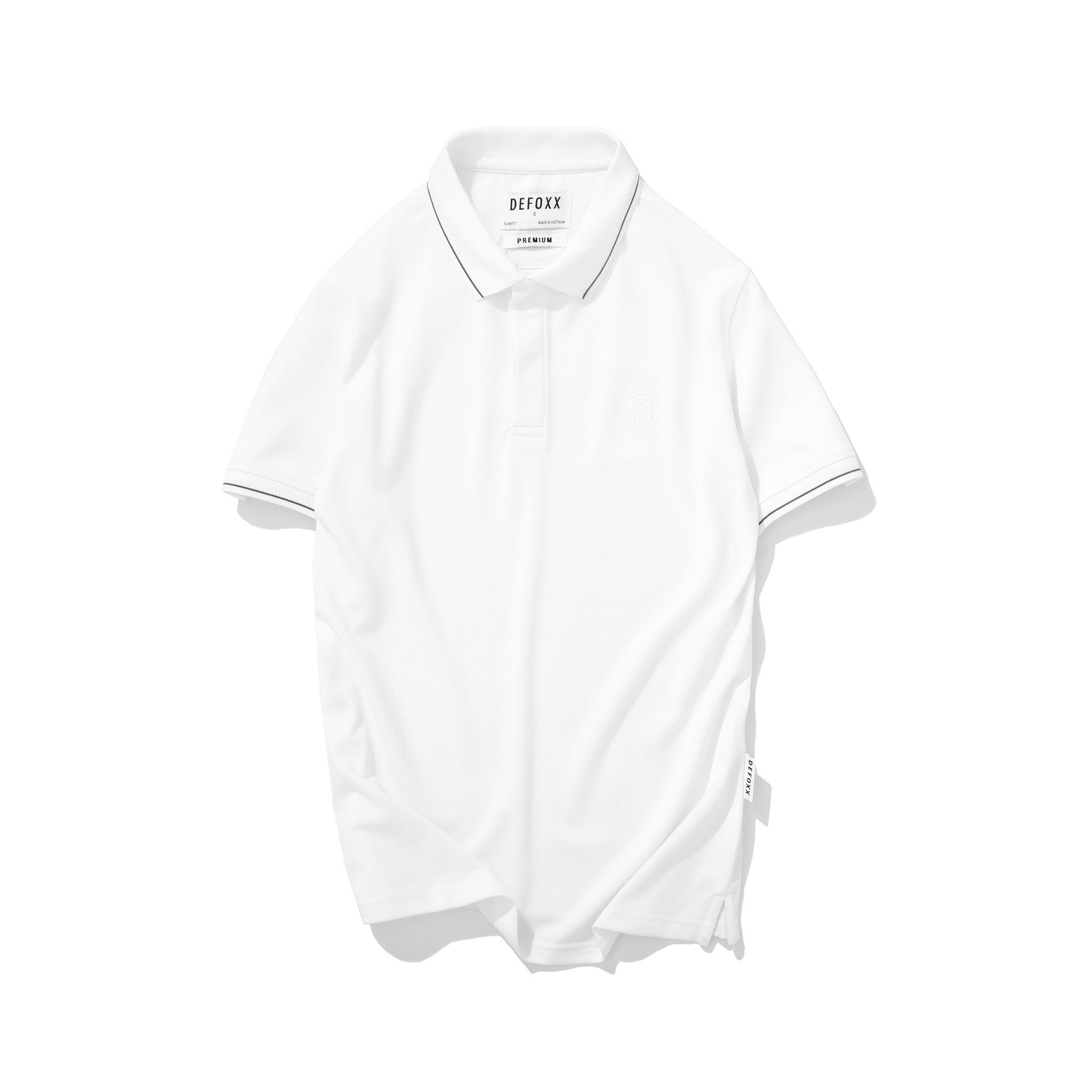 Polo DEFOXX Bo Dệt Phối Viền
