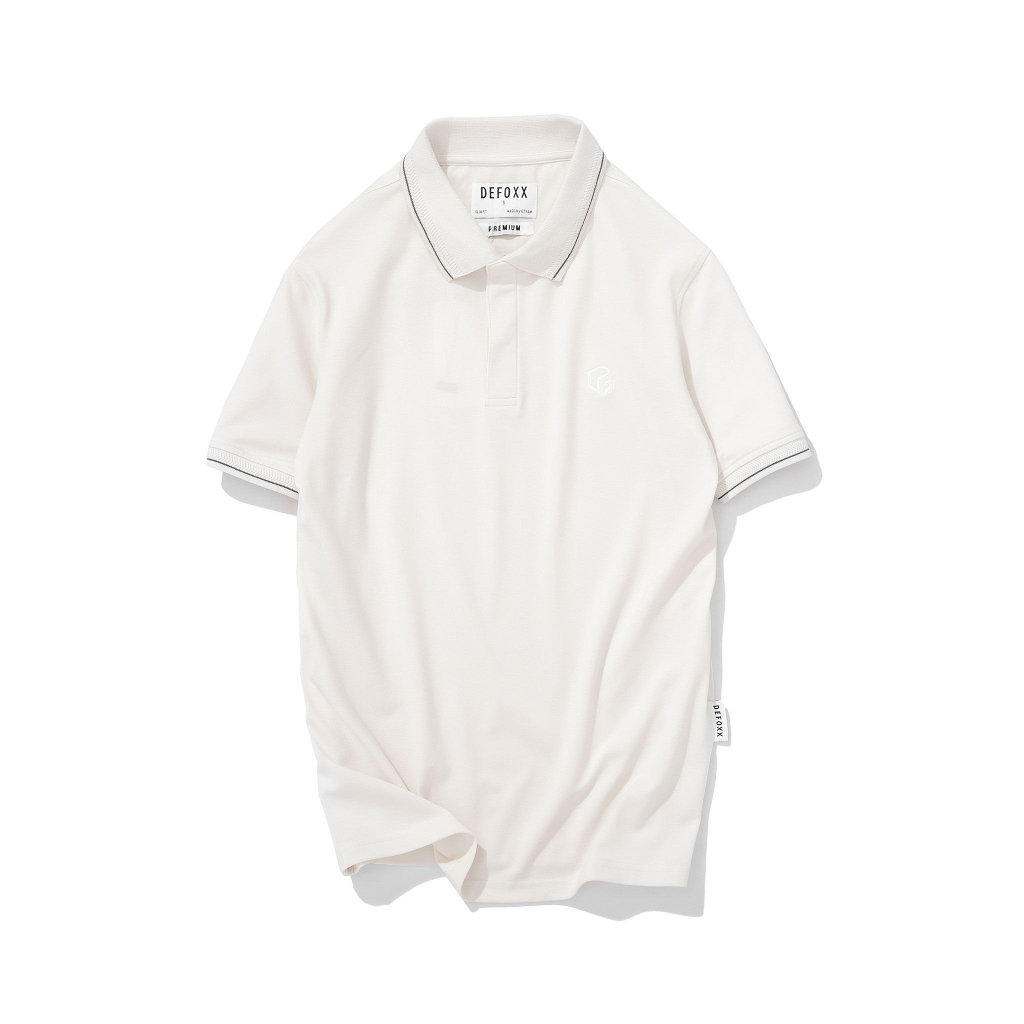 Polo DEFOXX Bo Dệt Phối Viền