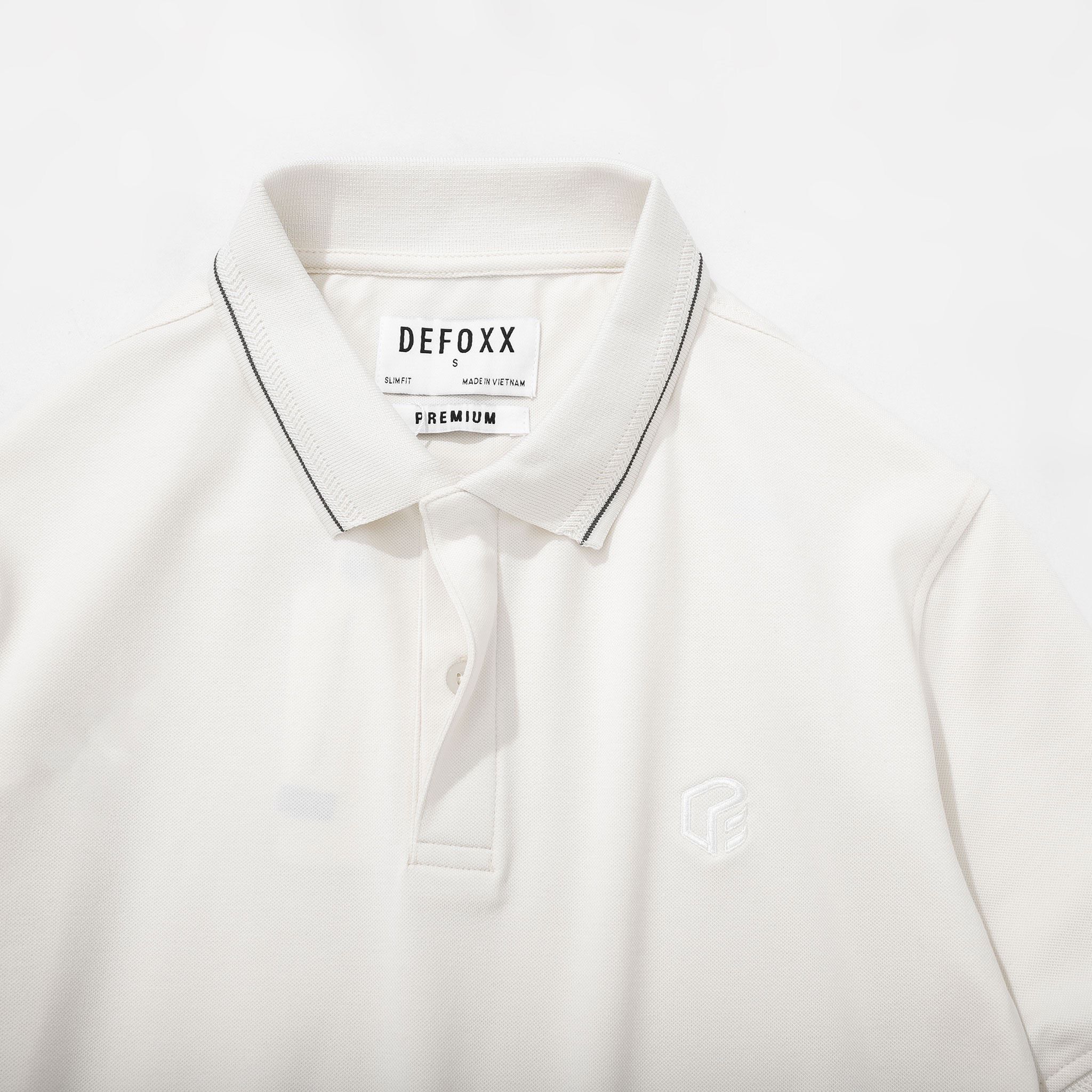 Polo DEFOXX Bo Dệt Phối Viền