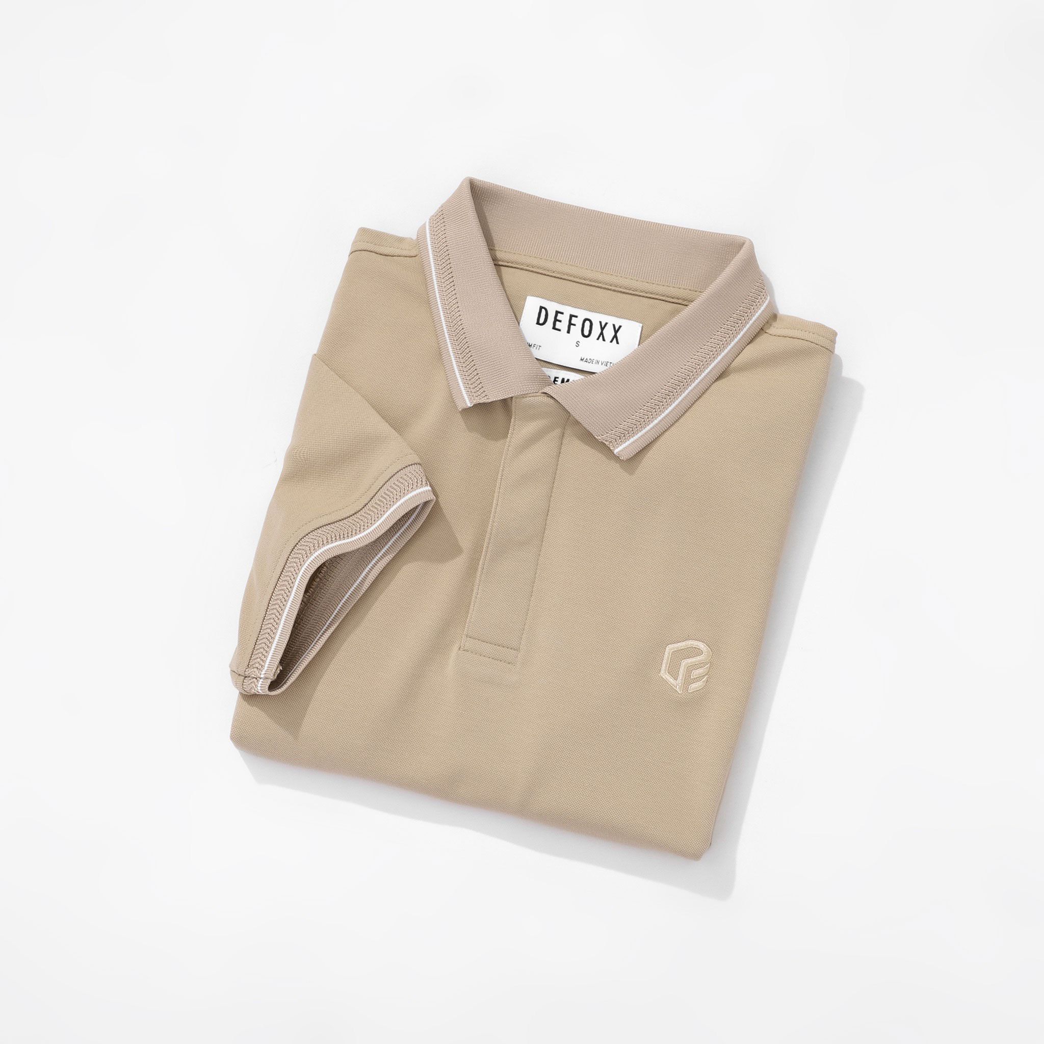 Polo DEFOXX Bo Dệt Phối Viền