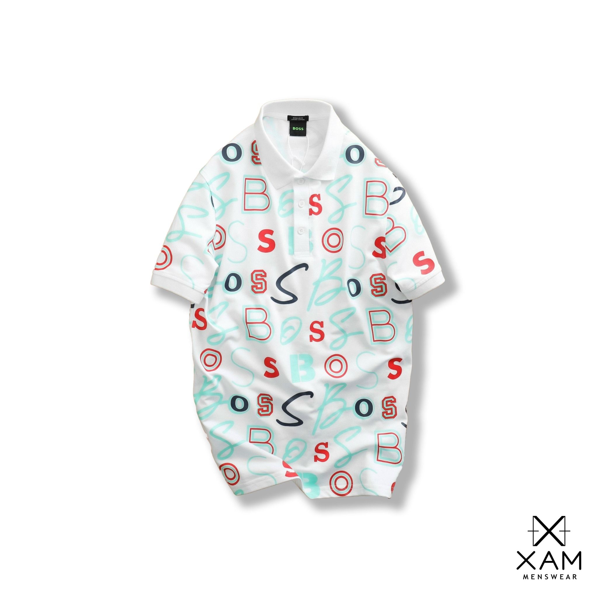 Polo BOSS Họa Tiết Monogram