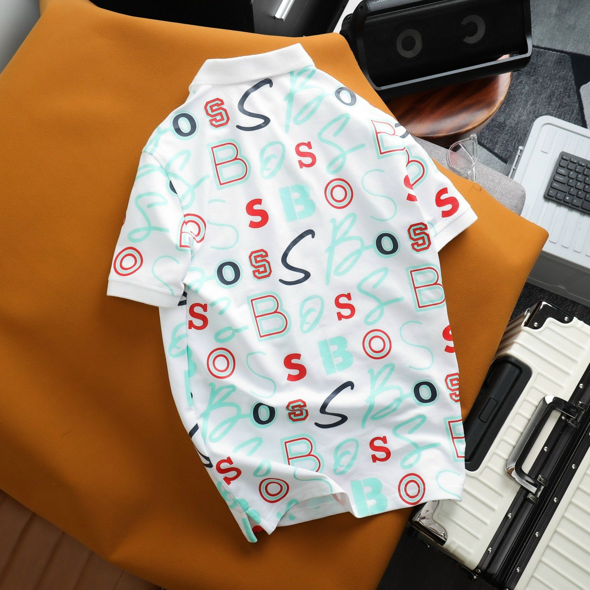 Polo BOSS Họa Tiết Monogram