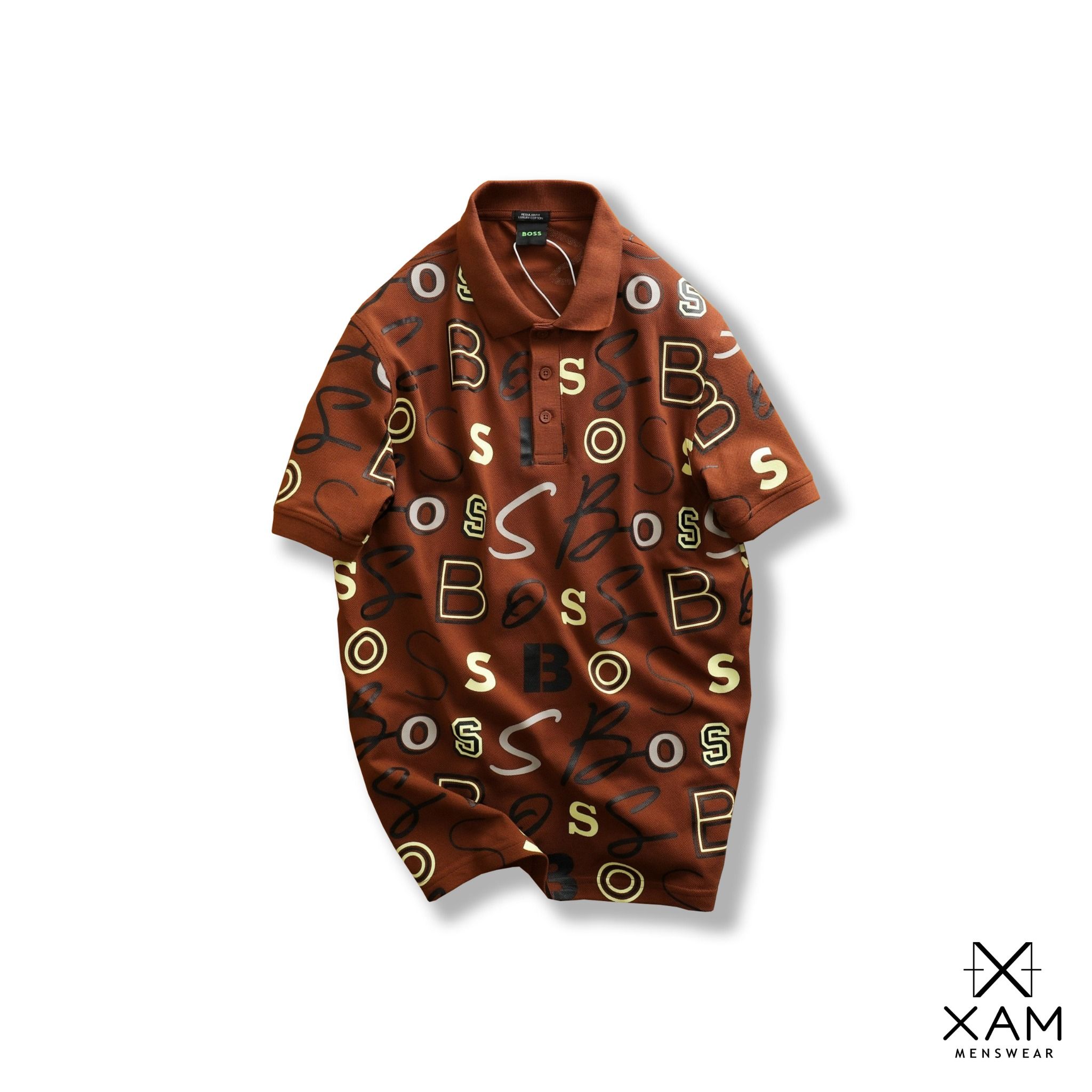 Polo BOSS Họa Tiết Monogram