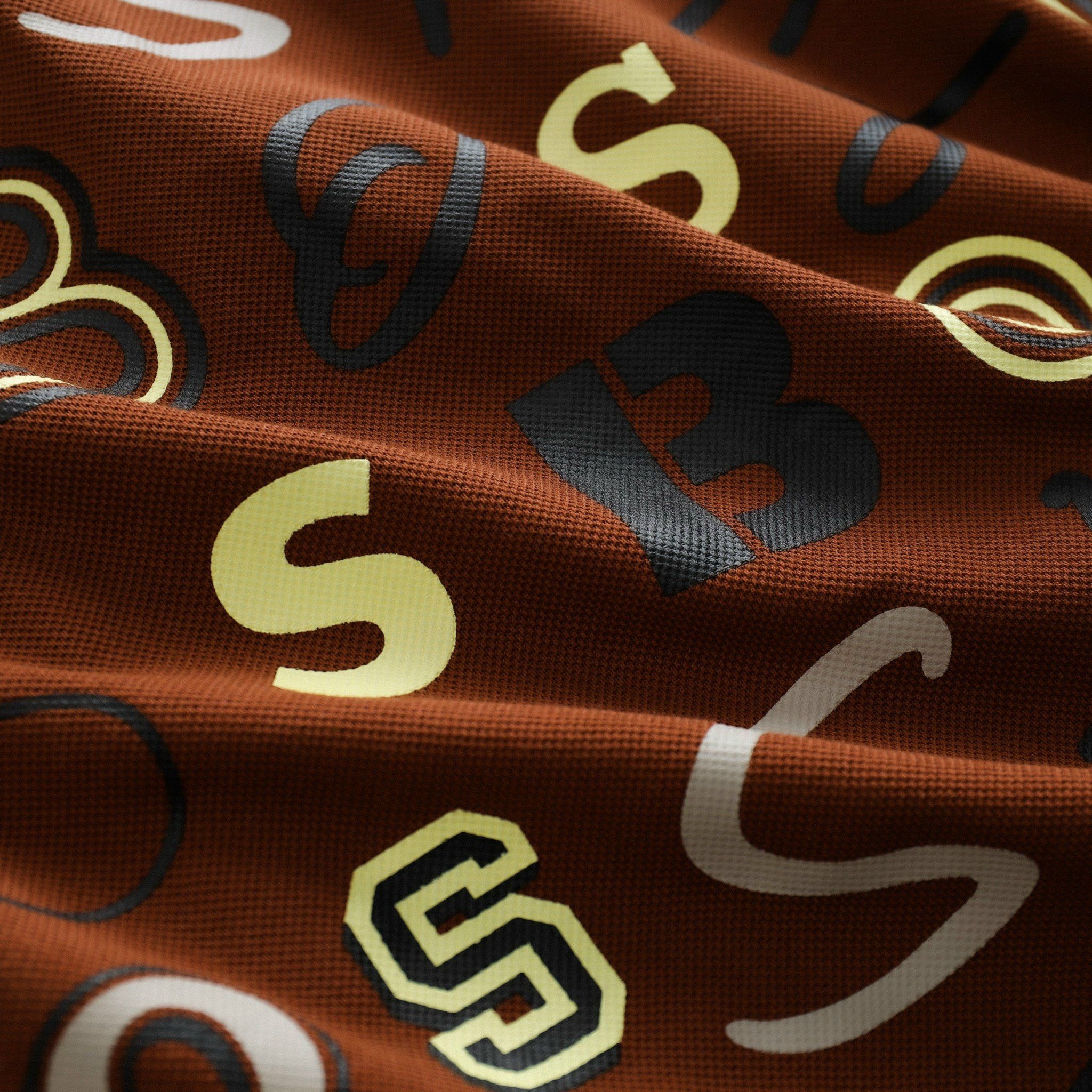 Polo BOSS Họa Tiết Monogram