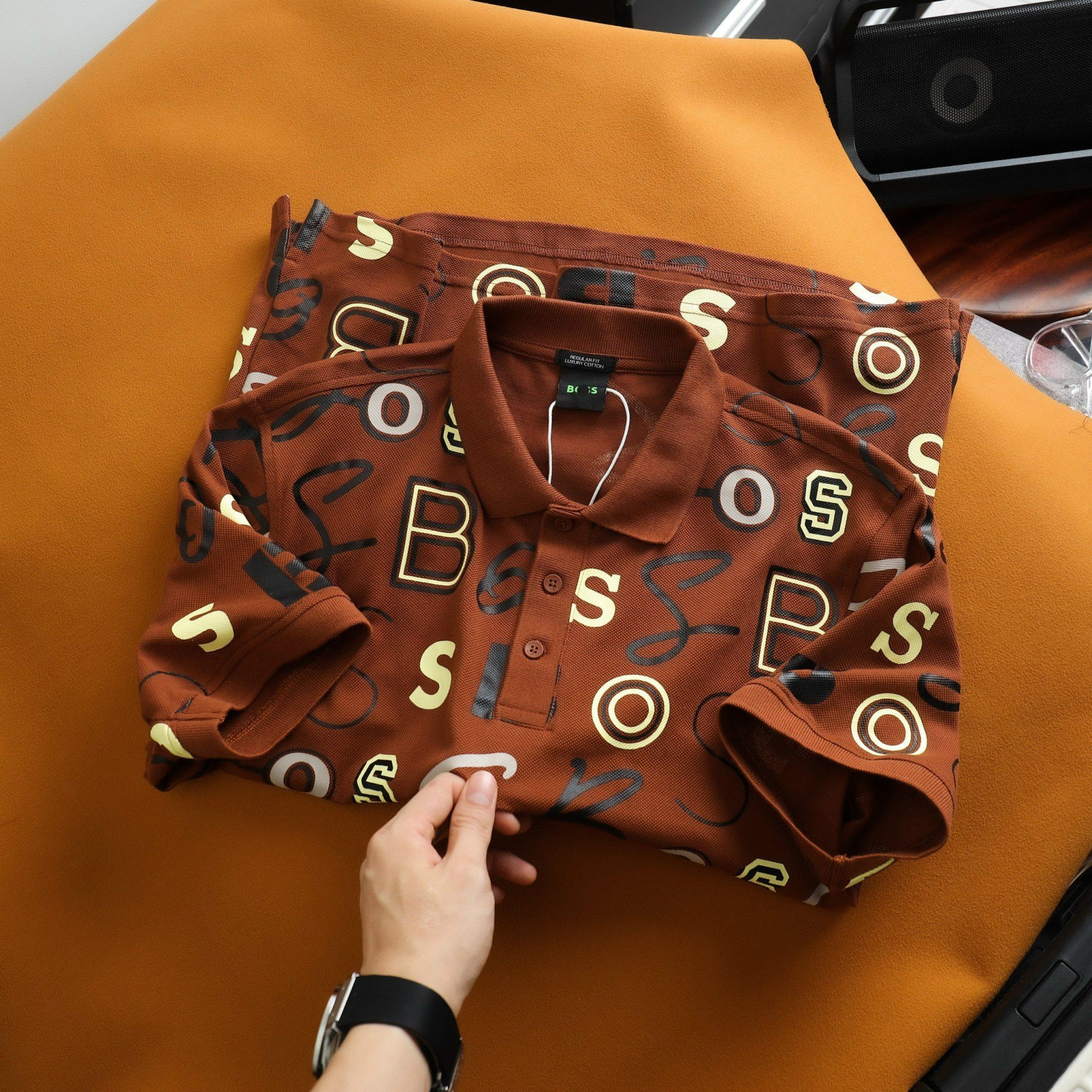 Polo BOSS Họa Tiết Monogram