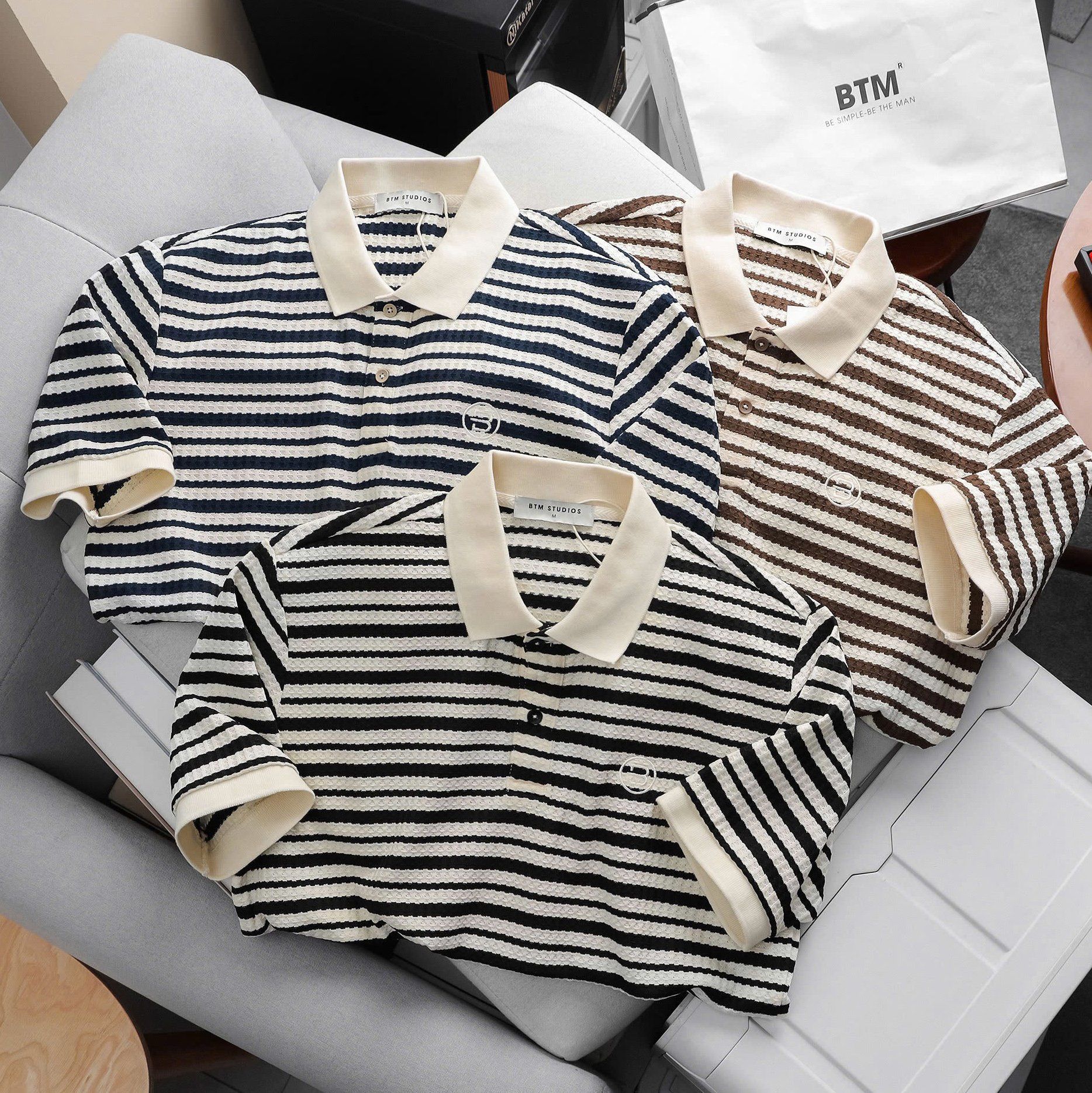Polo BTM Striped Jacquard