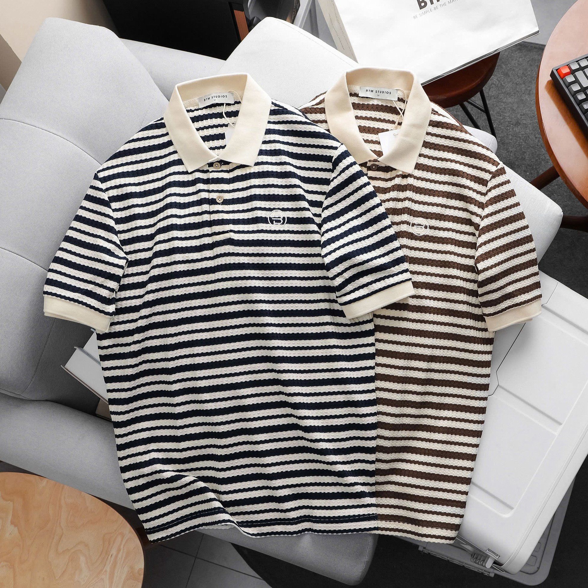 Polo BTM Striped Jacquard