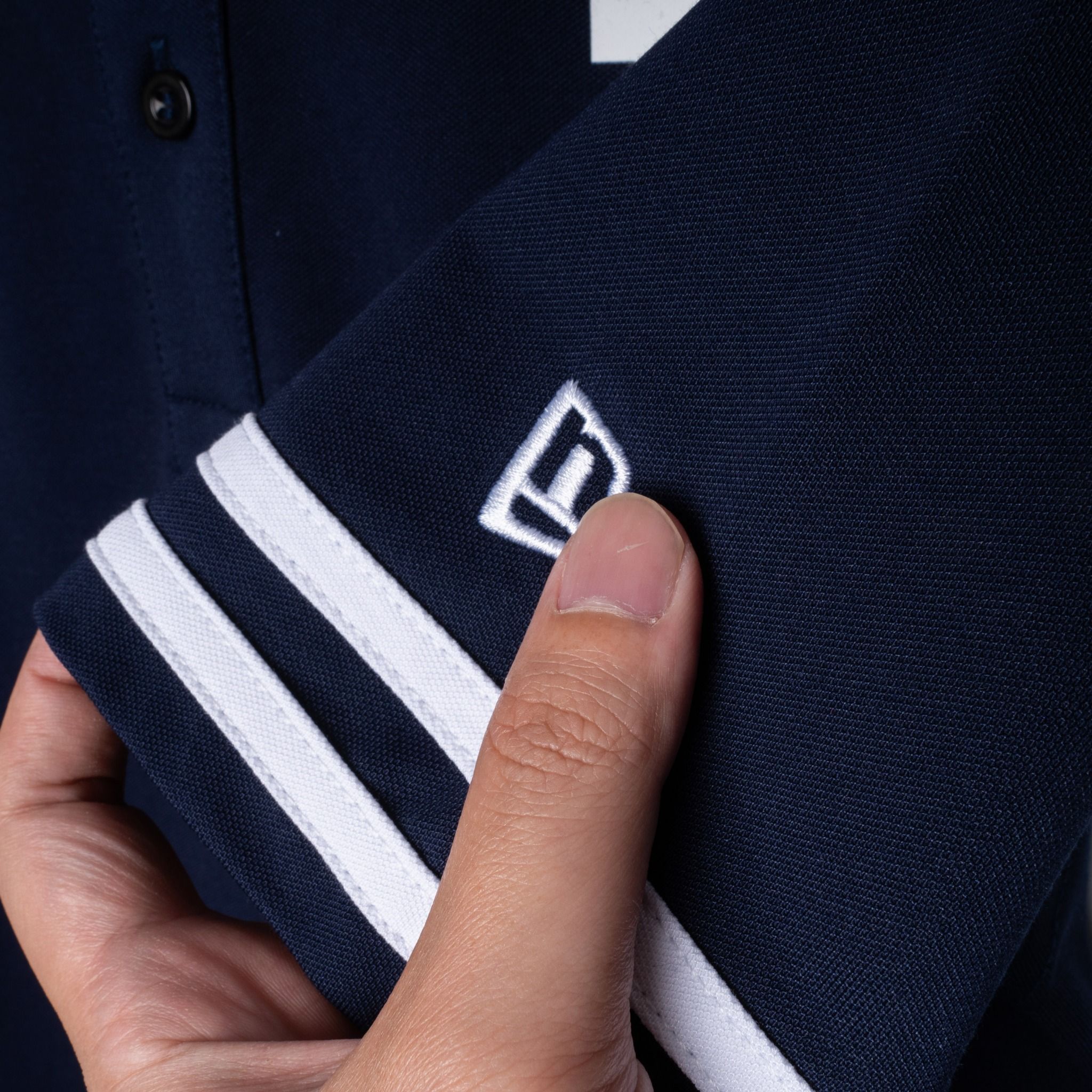 Polo NEW.ERA Logo LA Viền Tay