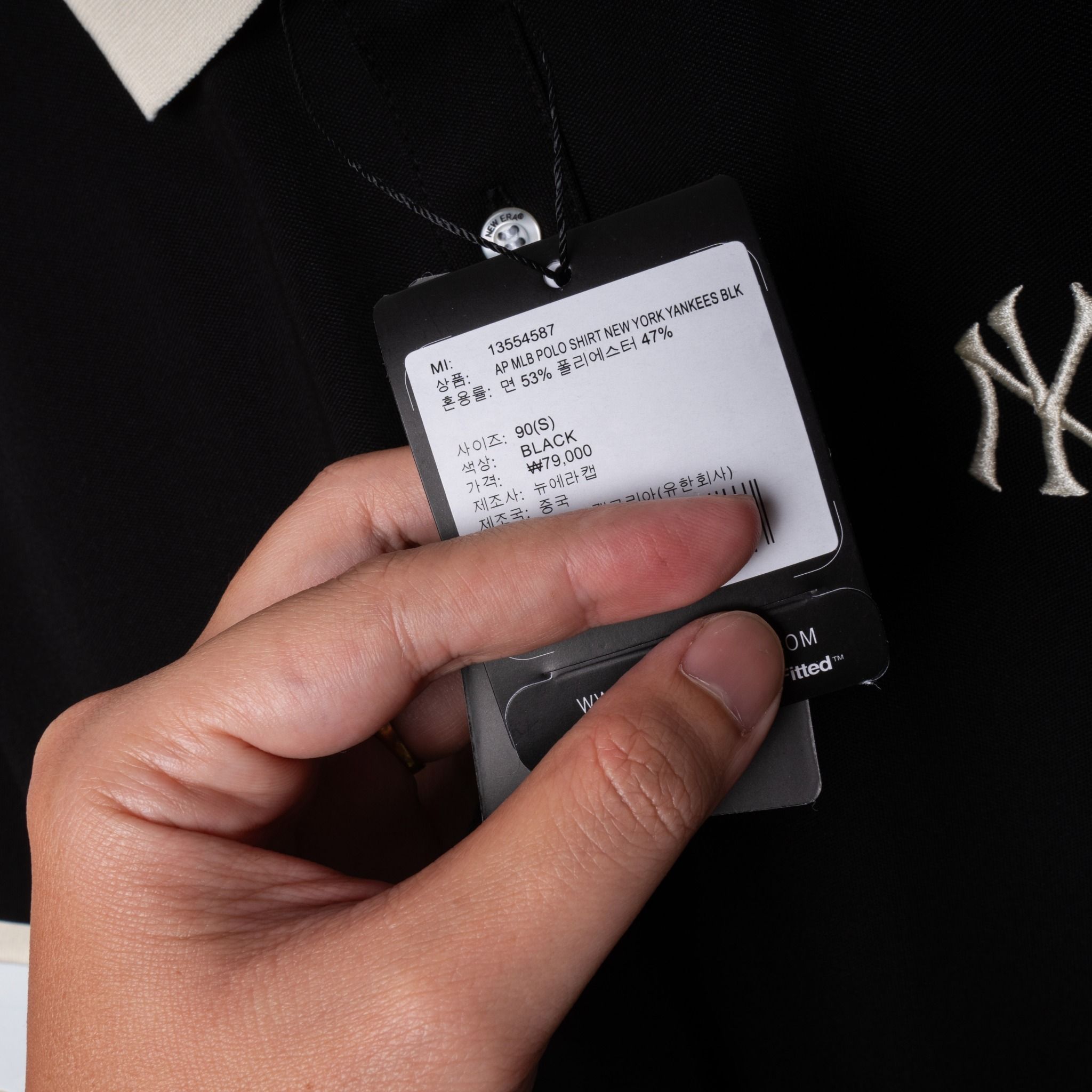 Polo NEW ERA Logo NY Thêu Phối Cổ