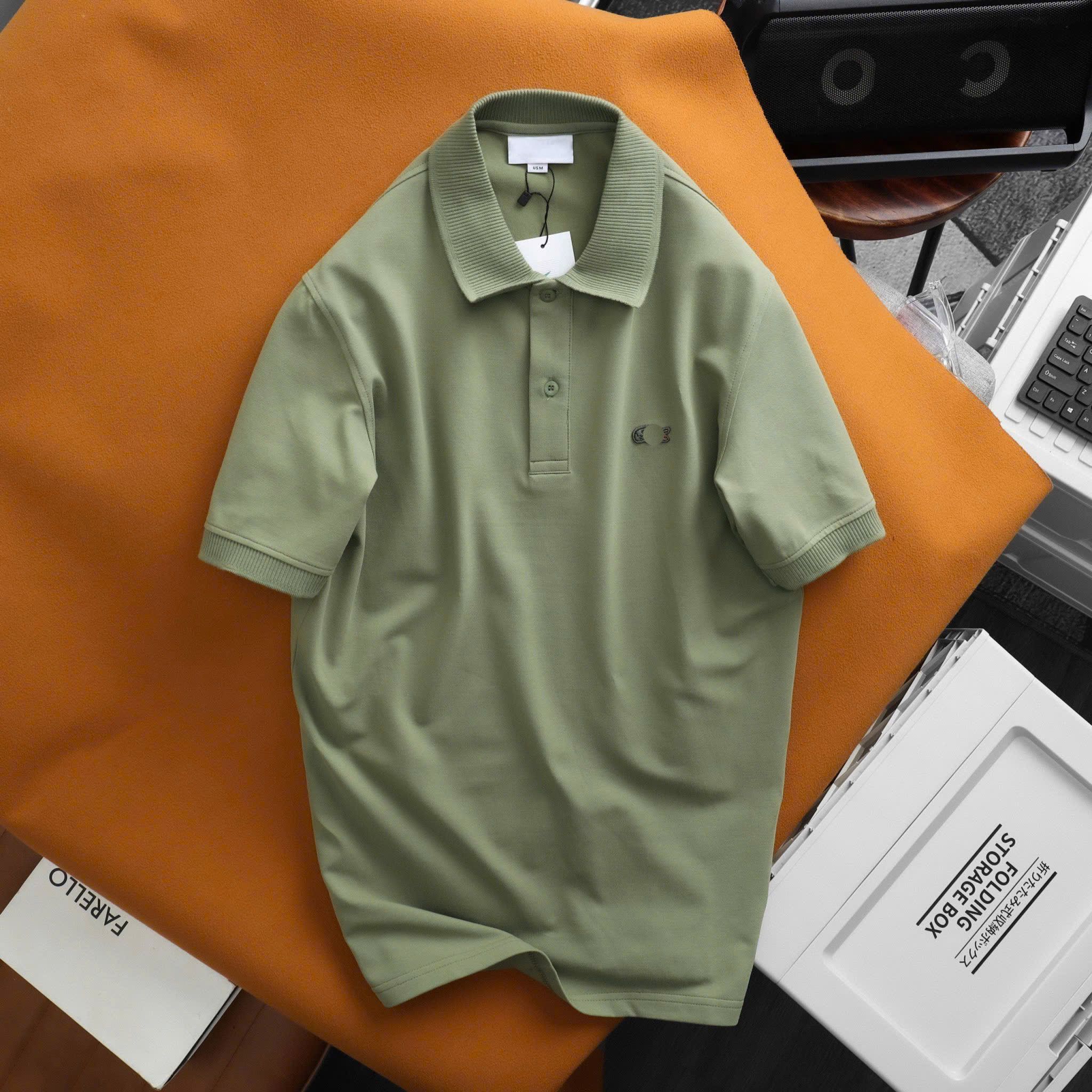 Polo LACOSTE Cổ Dệt Basic