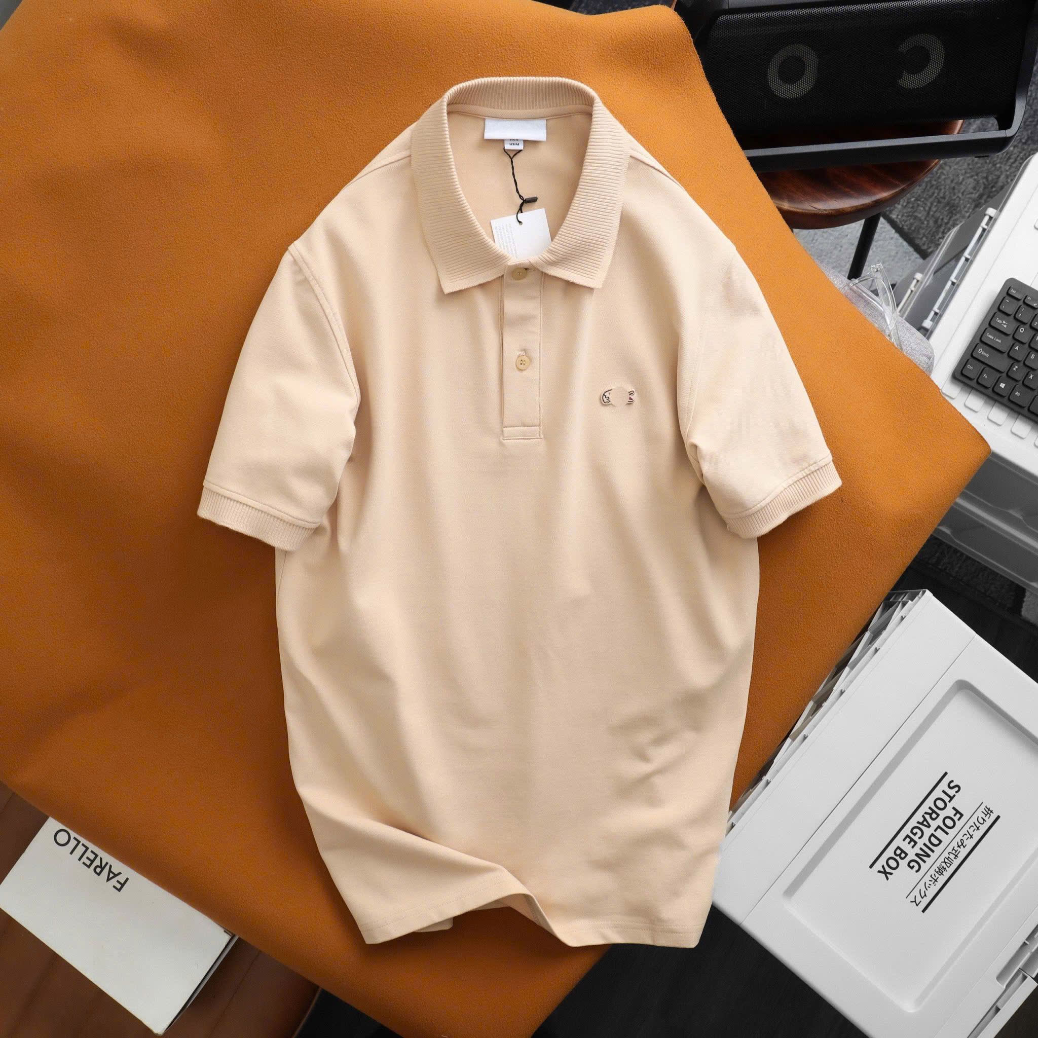 Polo LACOSTE Cổ Dệt Basic