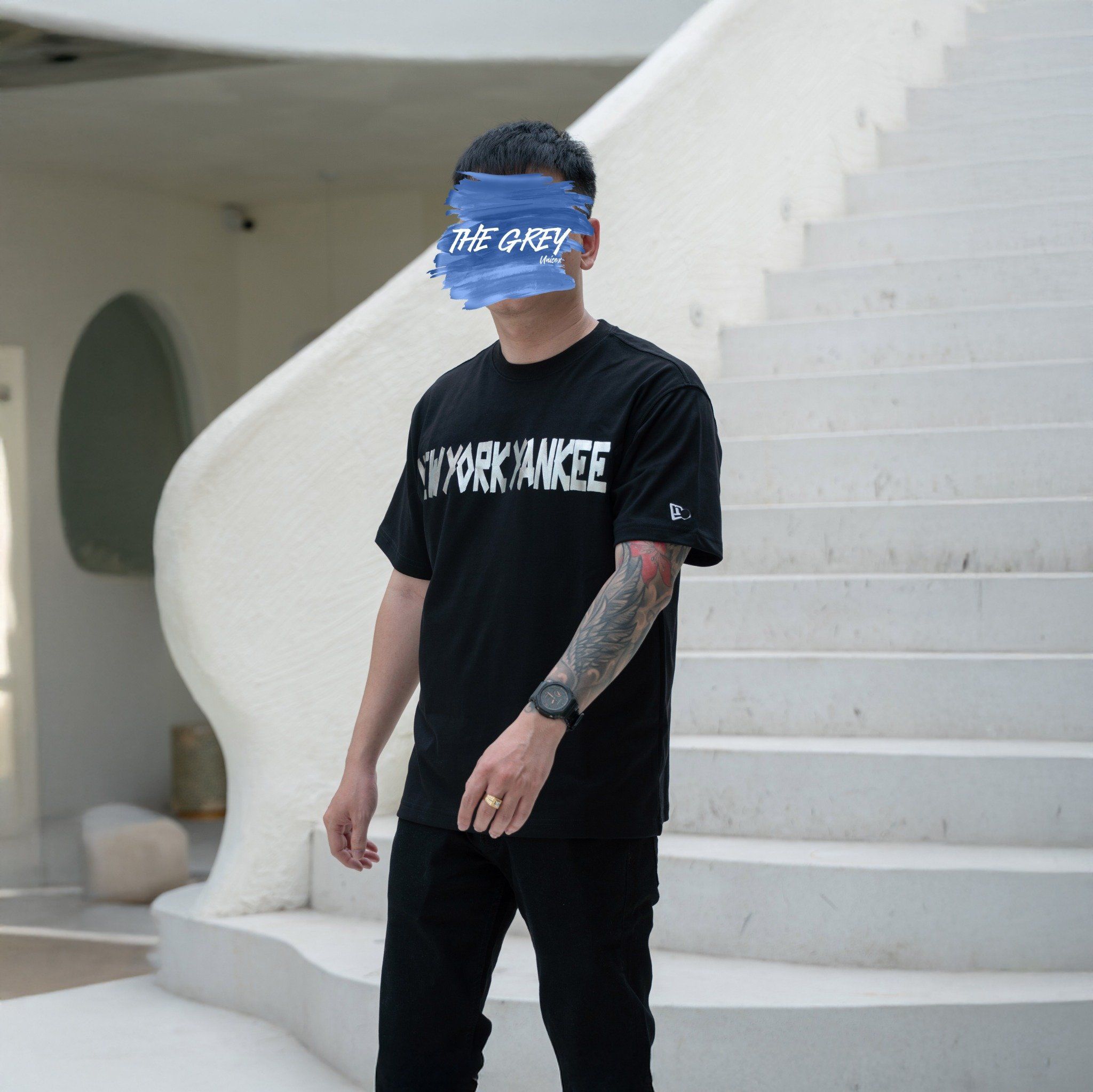 Tee NEW ERA YANKEES Nhũ Bạc