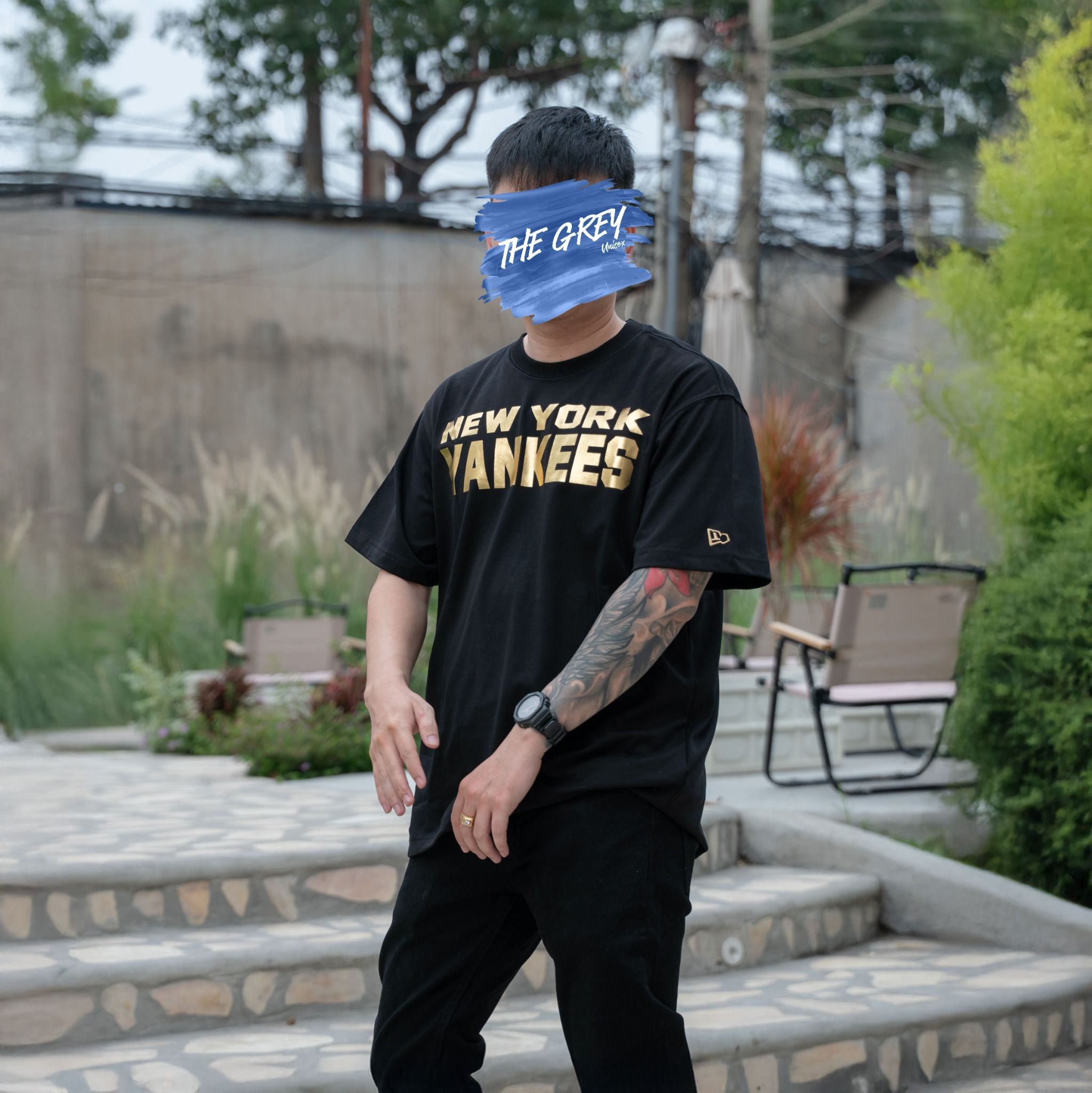 Tee NEW ERA YANKEES Nhũ Vàng