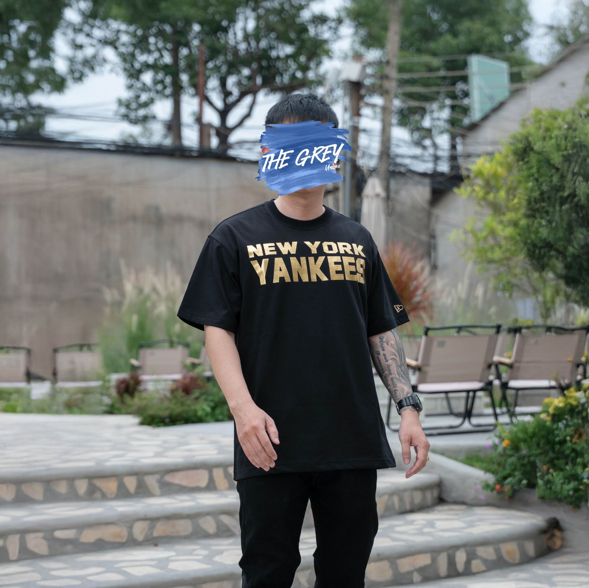 Tee NEW ERA YANKEES Nhũ Vàng