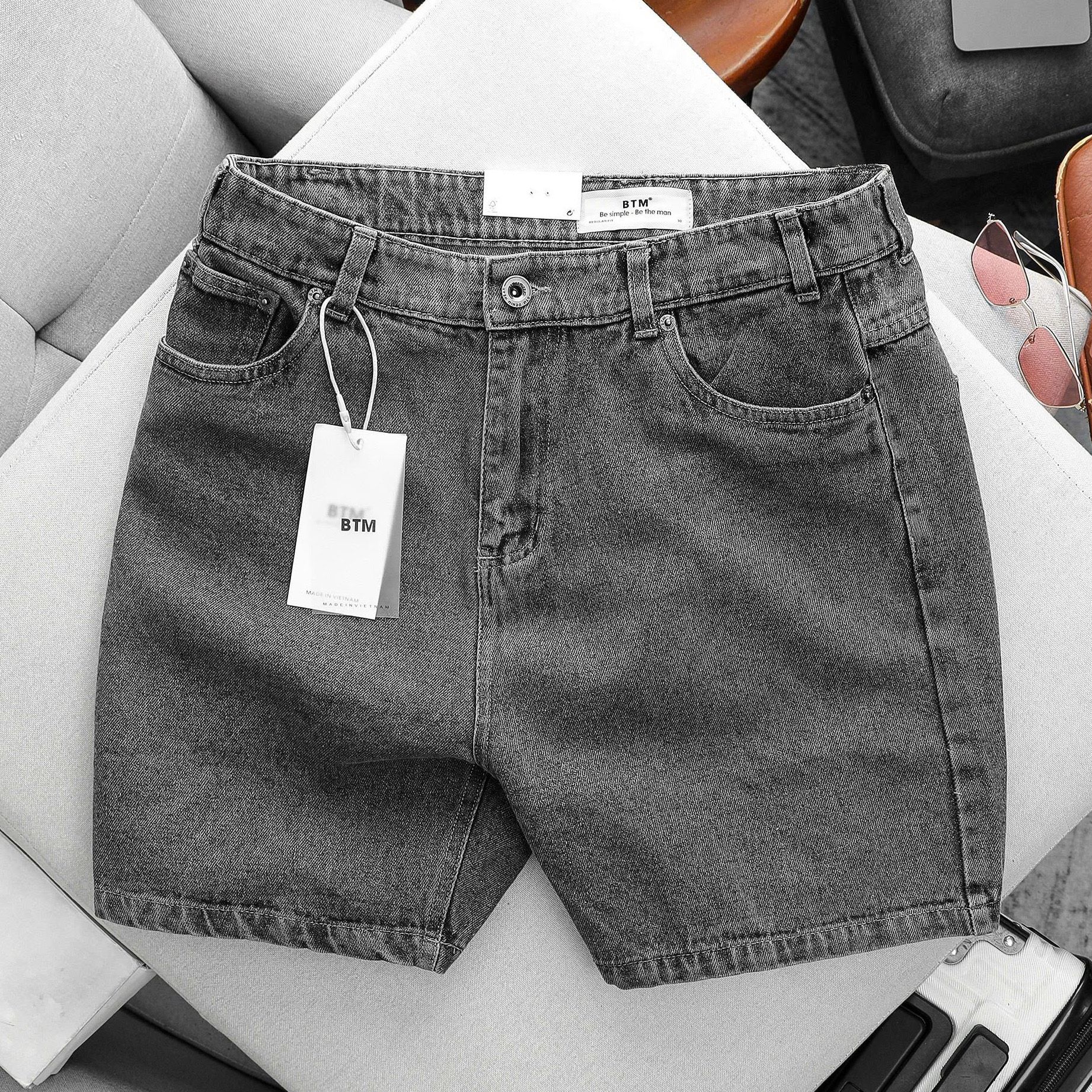 Quần Short Jean BTM Wash
