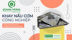 Khay lỗ inox 304 dùng cho tủ nấu cơm, KT 40x60x7cm (khay sâu, nấu 4kg/mẻ)