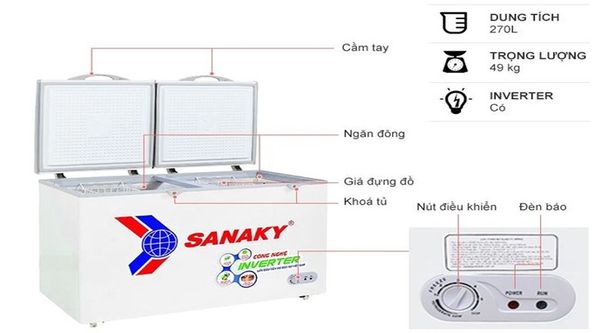 Tủ đông Inverter Sanaky VH-4099A3 400 lít