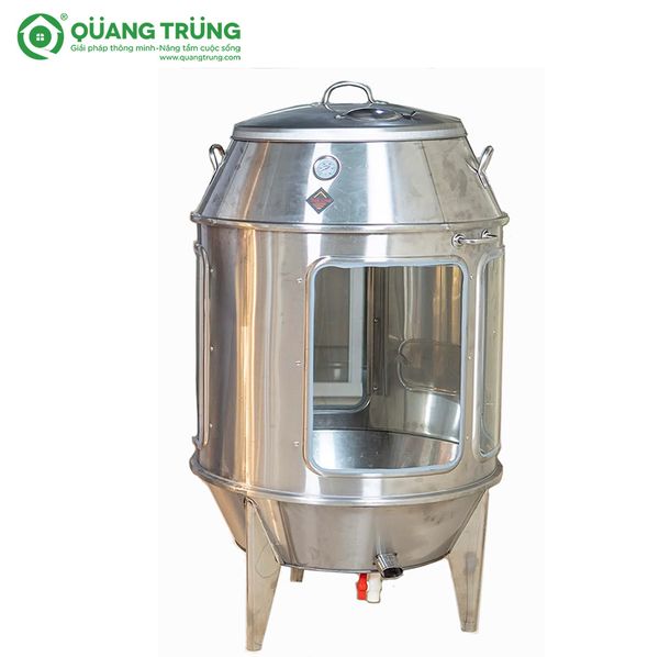 Lò quay gà vịt có kính bằng gas 80QTGK