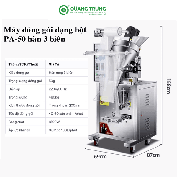 Máy đóng gói dạng bột tự động PA-50