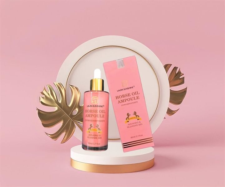 Siêu tinh chất Dầu Ngựa Horse Oil Ampoule Laura Sunshine Nhật Kim Anh 80ml