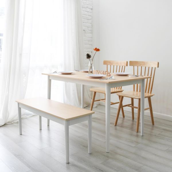 BỘ BÀN ĂN NARI DINNER TABLE SIZE M NATURAL WHITE