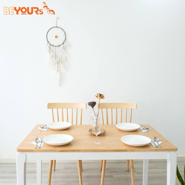 Bộ Bàn Ăn BEYOURs Ori Dinning Table Size S Trắng Phối Gỗ