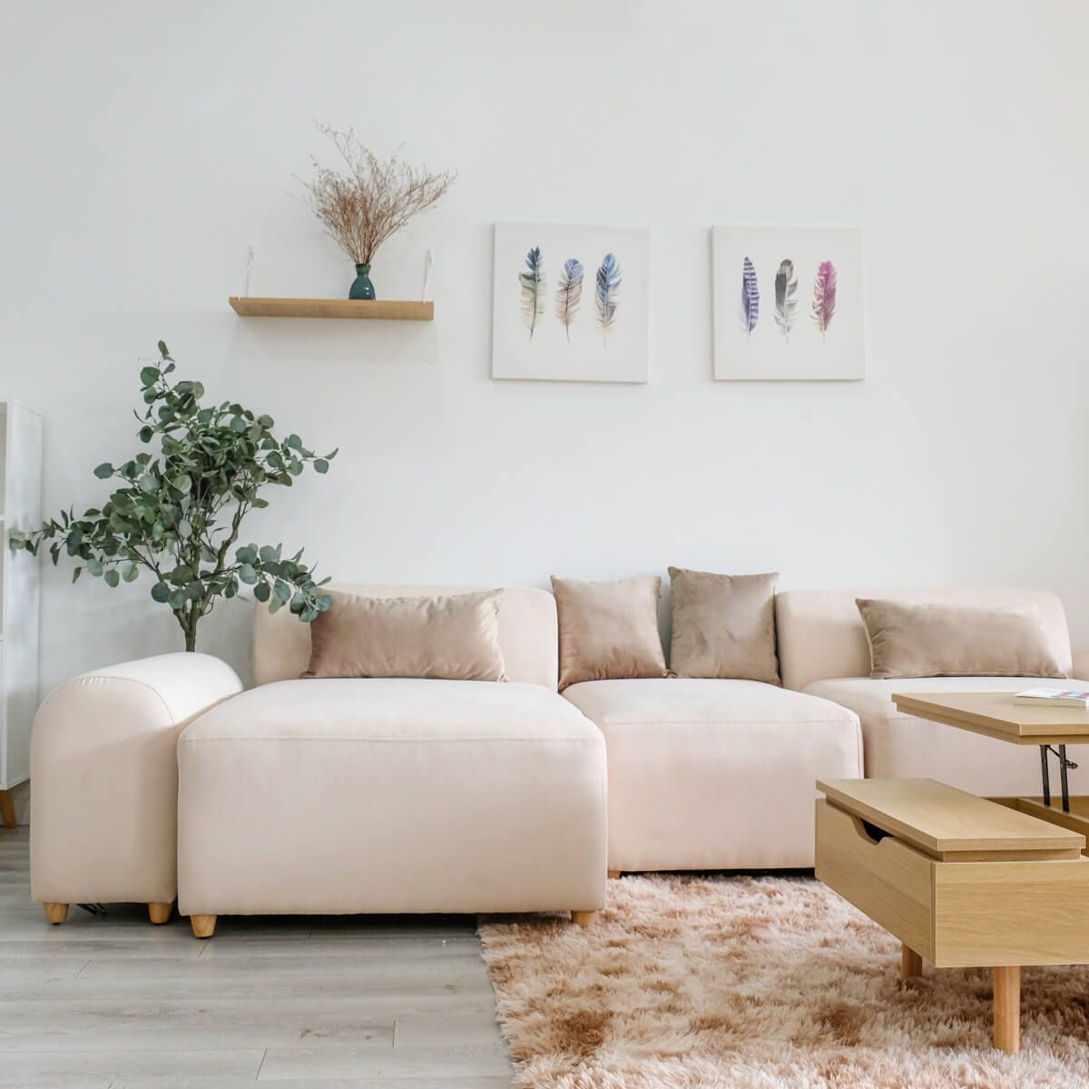 [TL hàng trưng bày] Sofa góc BEYOURs Moa Sofa White