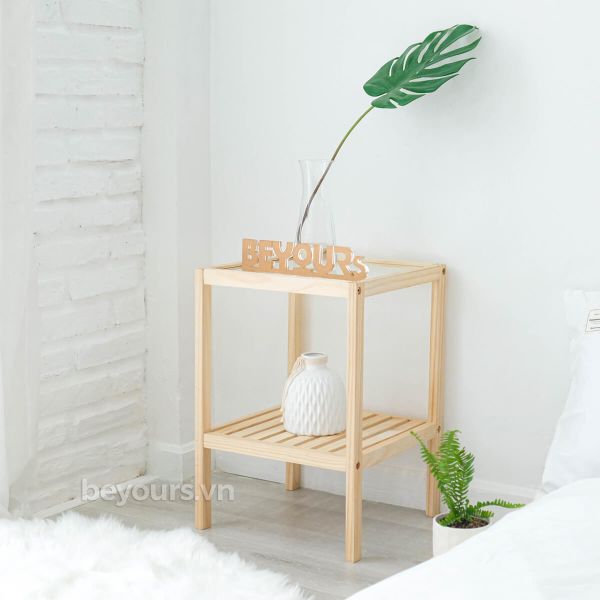 Tab Đầu Giường BEYOURs Glass Shelf Natural