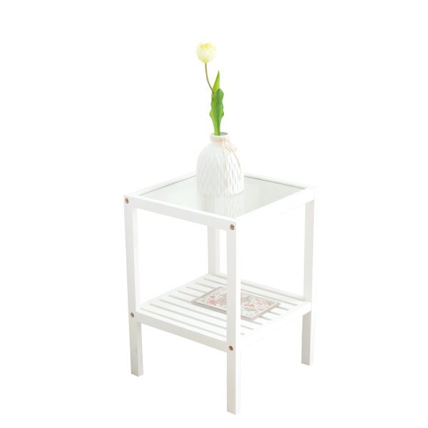 Tab Đầu Giường BEYOURs Glass Shelf White