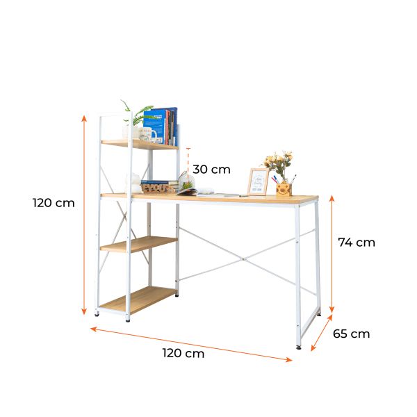 Bàn Làm Việc BEYOURs Neuly Table Natural White