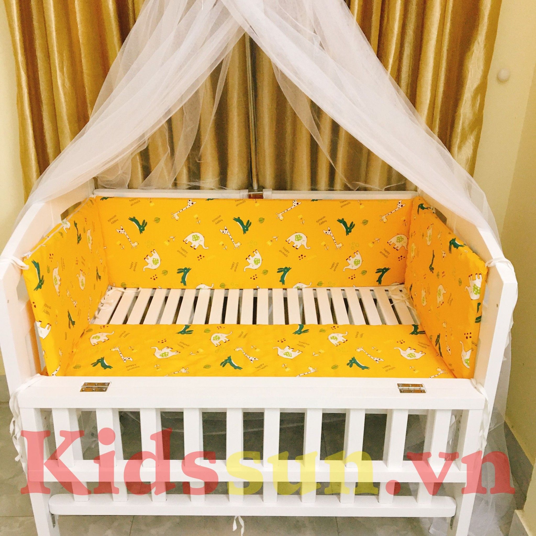 Bộ Vỏ 4 Tấm Quây Cho Giường Cũi Trẻ Em Không Bao Gồm Ruột Nhiều Màu Sắc Và Kích Thước