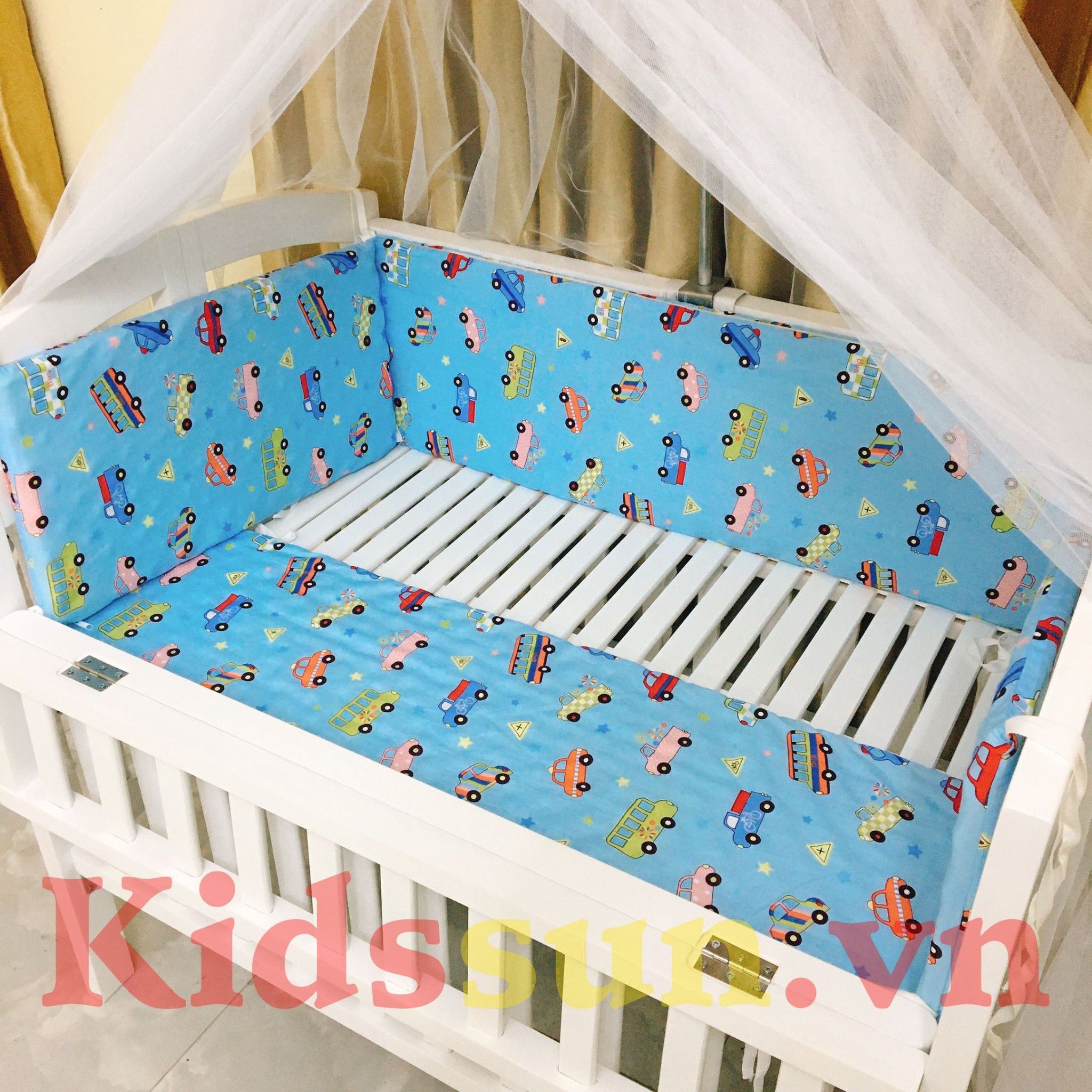 Bộ Vỏ 4 Tấm Quây Cho Giường Cũi Trẻ Em Không Bao Gồm Ruột Nhiều Màu Sắc Và Kích Thước
