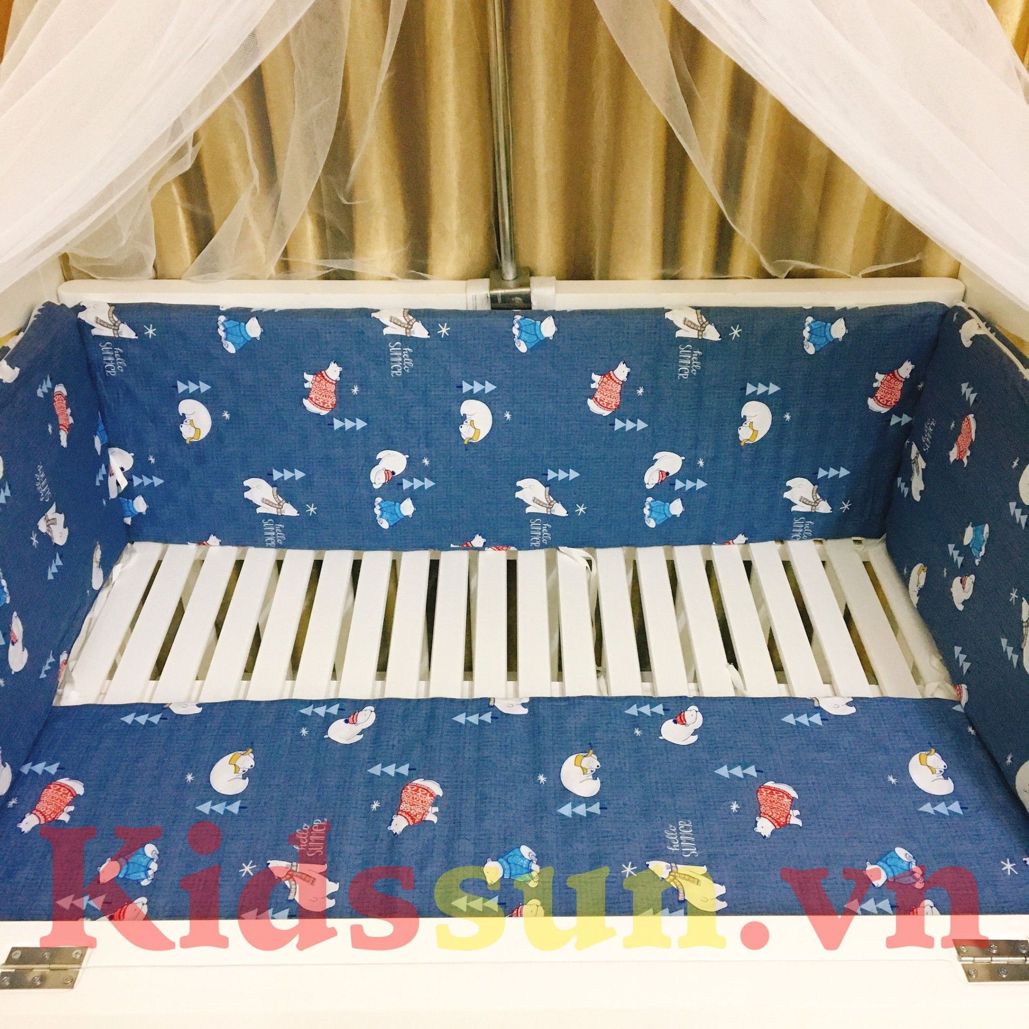 Bộ Vỏ 4 Tấm Quây Cho Giường Cũi Trẻ Em Không Bao Gồm Ruột Nhiều Màu Sắc Và Kích Thước