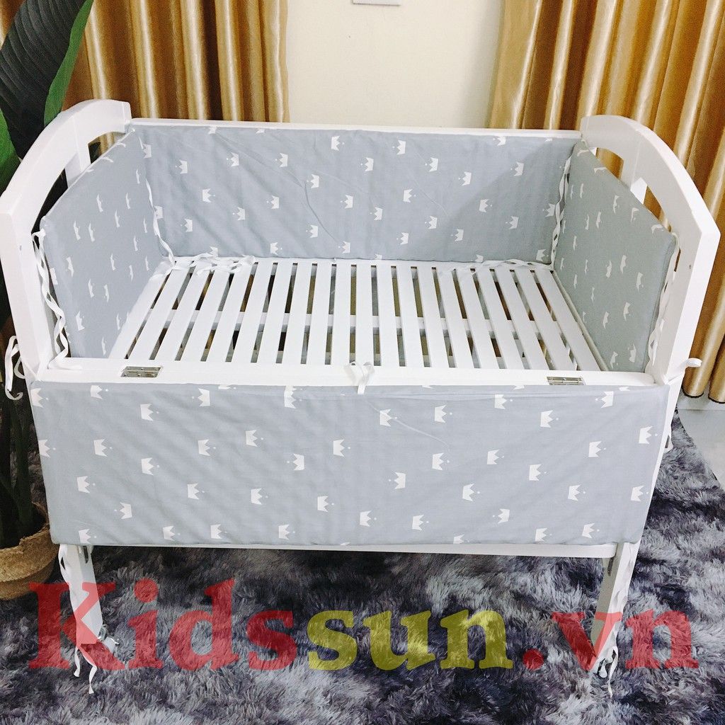 Bộ Vỏ 4 Tấm Quây Cho Giường Cũi Trẻ Em Không Bao Gồm Ruột Nhiều Màu Sắc Và Kích Thước