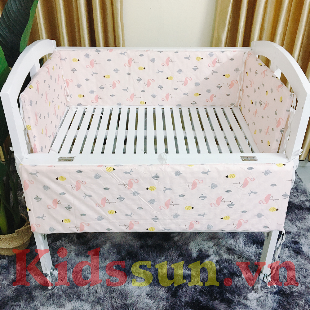 Bộ Vỏ 4 Tấm Quây Cho Giường Cũi Trẻ Em Không Bao Gồm Ruột Nhiều Màu Sắc Và Kích Thước