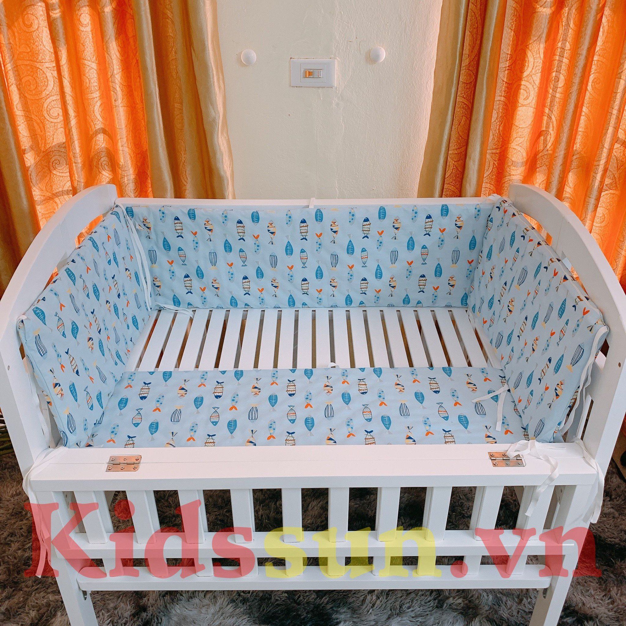 Bộ Vỏ 4 Tấm Quây Cho Giường Cũi Trẻ Em Không Bao Gồm Ruột Nhiều Màu Sắc Và Kích Thước