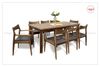 Bộ bàn ghế ăn gỗ óc chó Akita 1m9 - bàn ăn - bộ bàn ăn