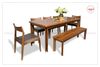 Bộ bàn ghế ăn gỗ óc chó Akita 1m9 + 5 GHẾ + BENCH - bàn ăn - bộ bàn ăn