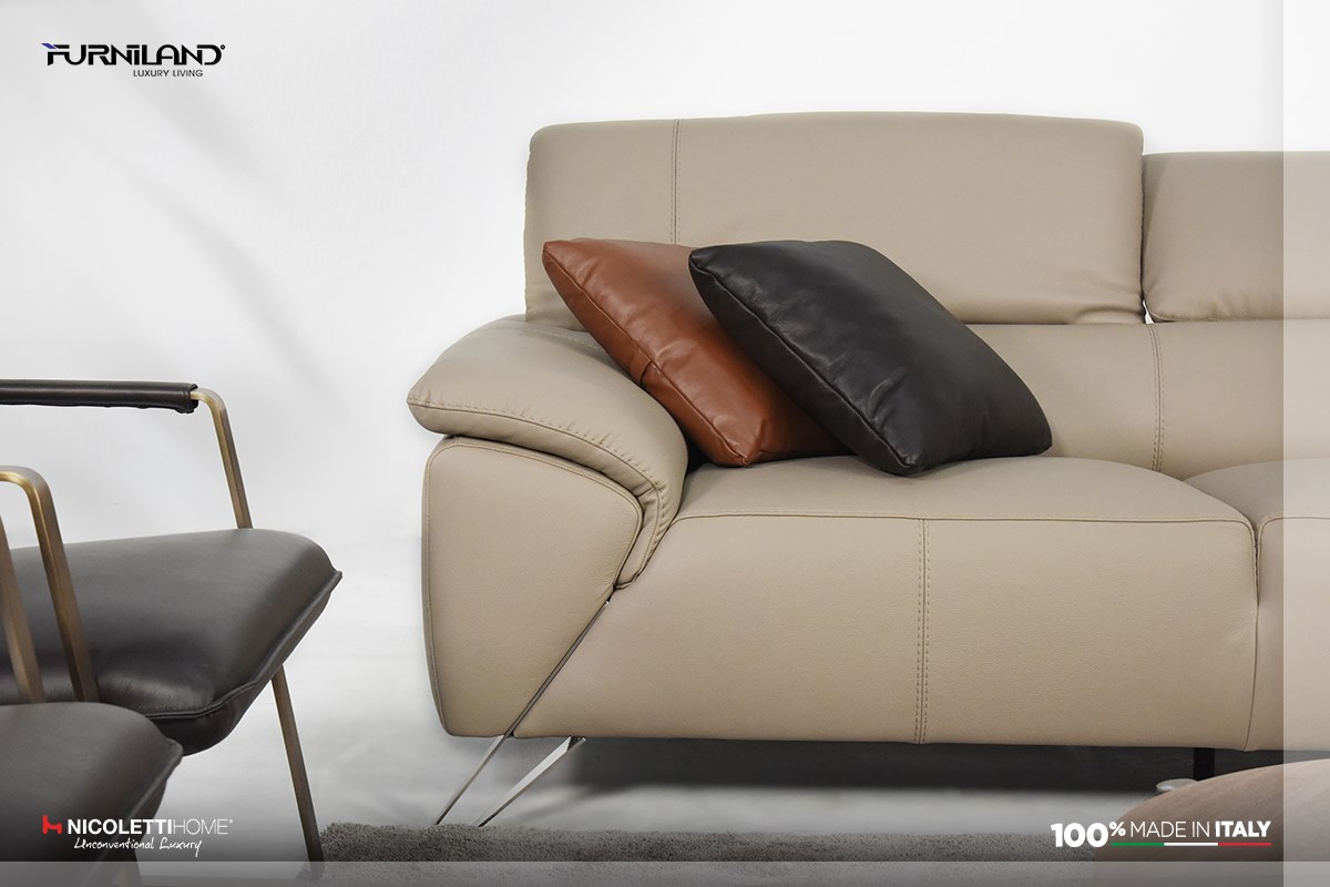 Sofa cao cấp Tesla băng 3 -2 -1 - Sofa nhập khẩu Italia - Da thật 100%